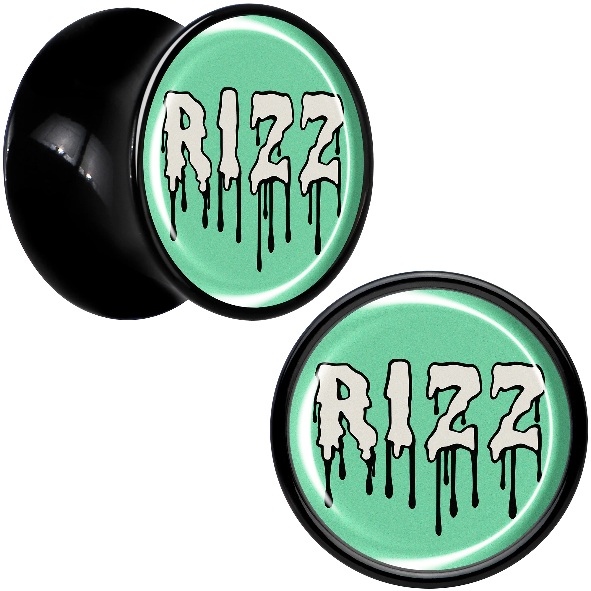 RIZZ Black Acrylic Saddle Plug Set by Onyx O - Image 6