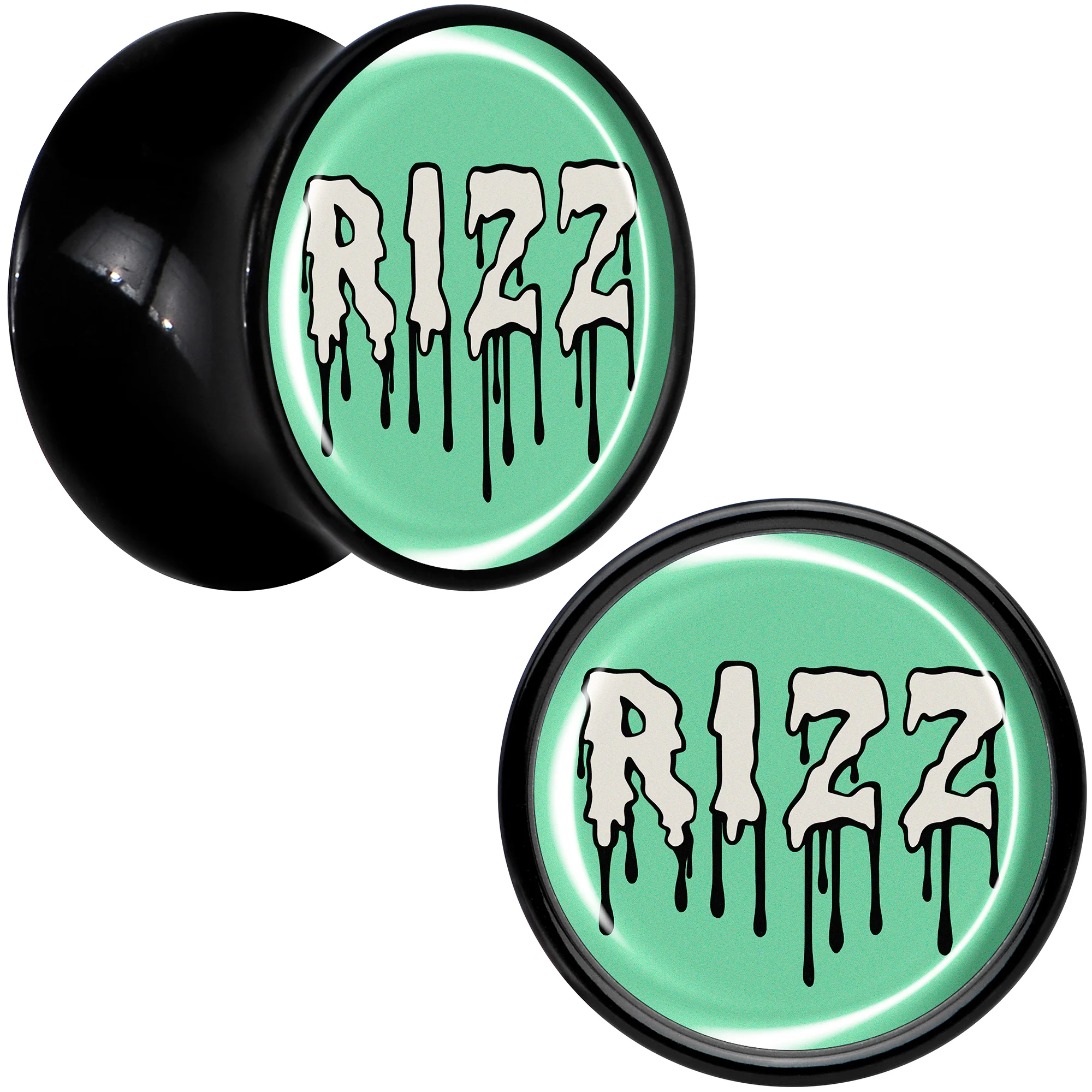RIZZ Black Acrylic Saddle Plug Set by Onyx O - Image 7
