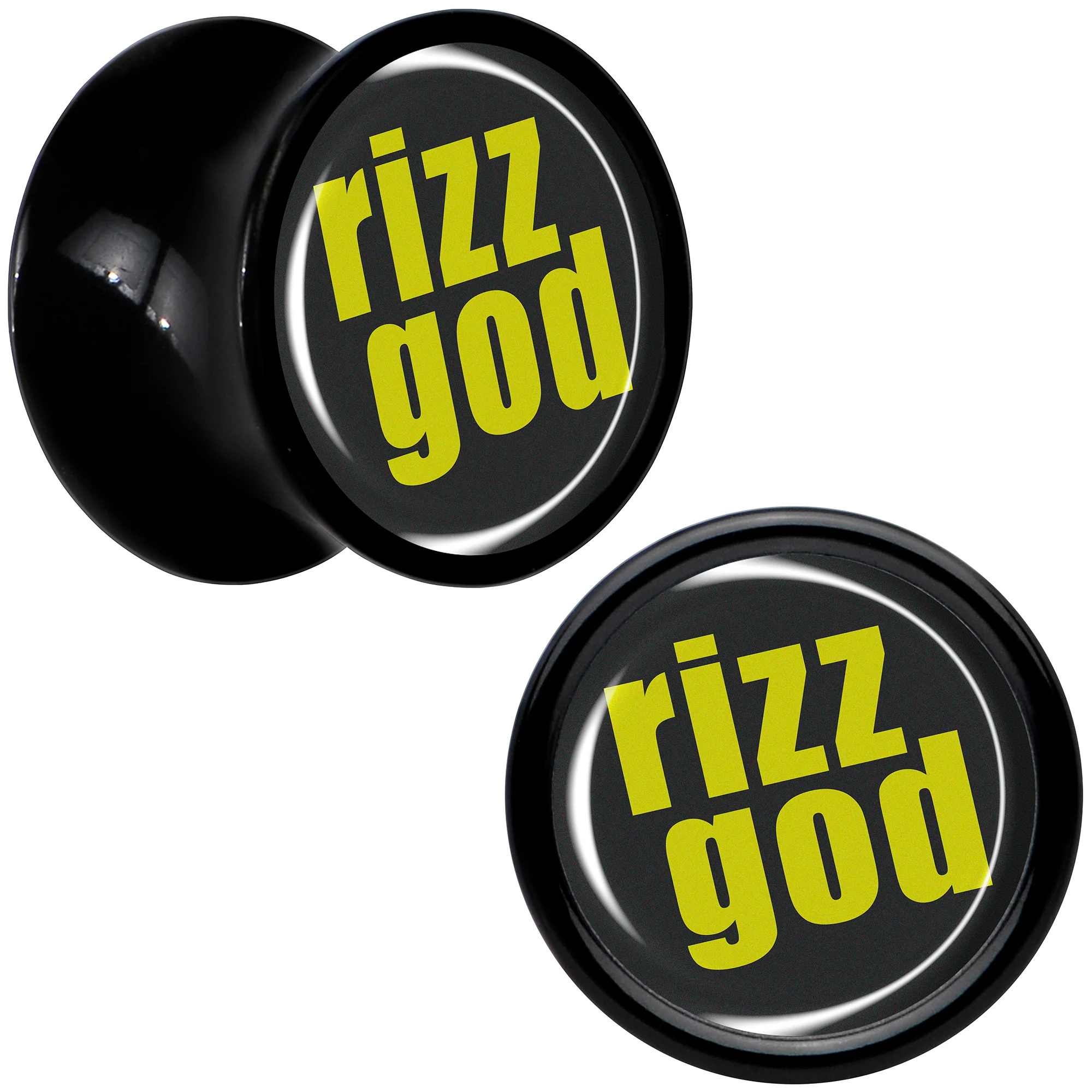 RIZZ GOD Black Acrylic Saddle Plug Set by Onyx O - Image 12