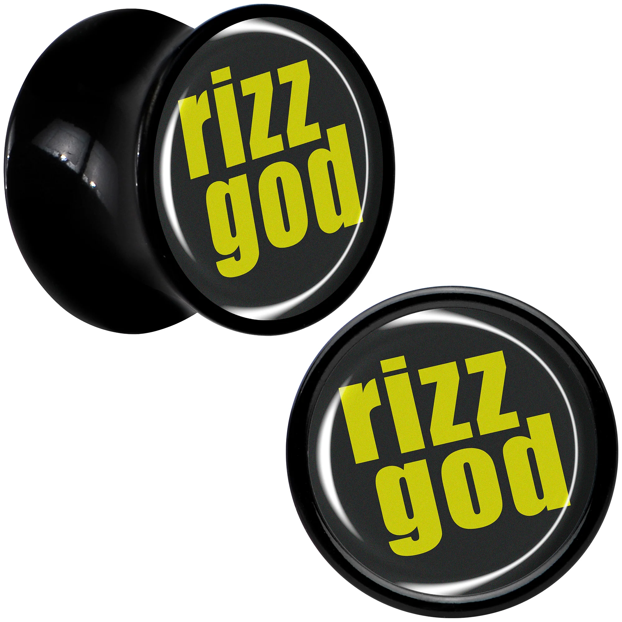 RIZZ GOD Black Acrylic Saddle Plug Set by Onyx O - Image 5