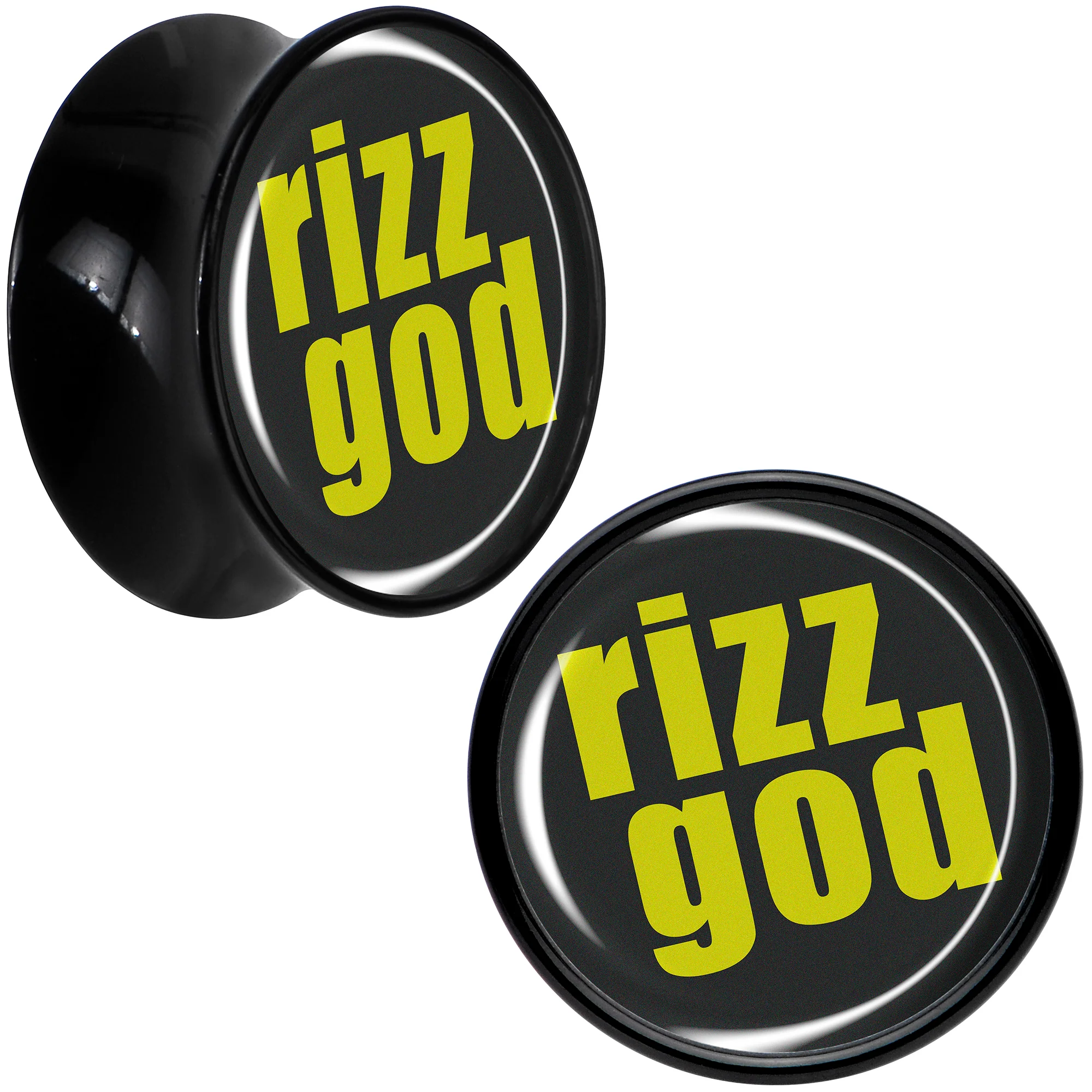 RIZZ GOD Black Acrylic Saddle Plug Set by Onyx O - Image 8