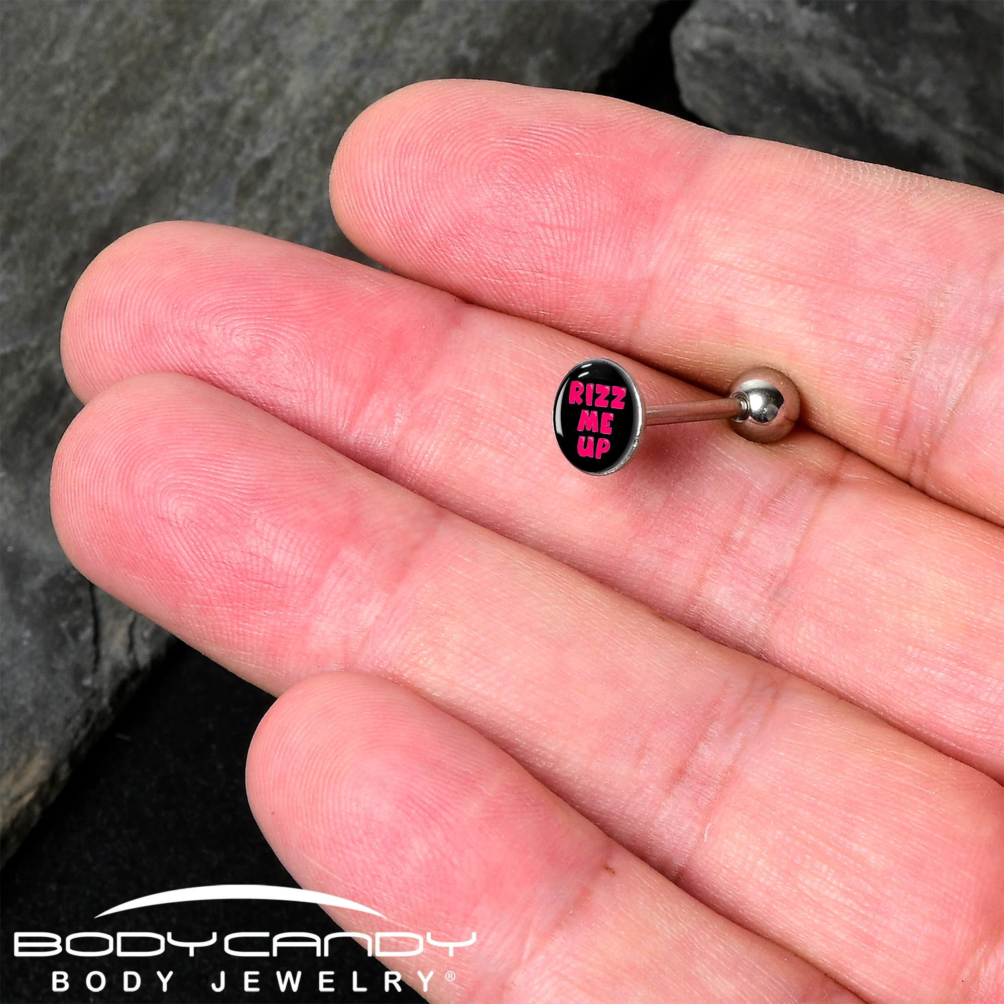 RIZZ ME UP Barbell Tongue Ring by Onyx O - Image 2