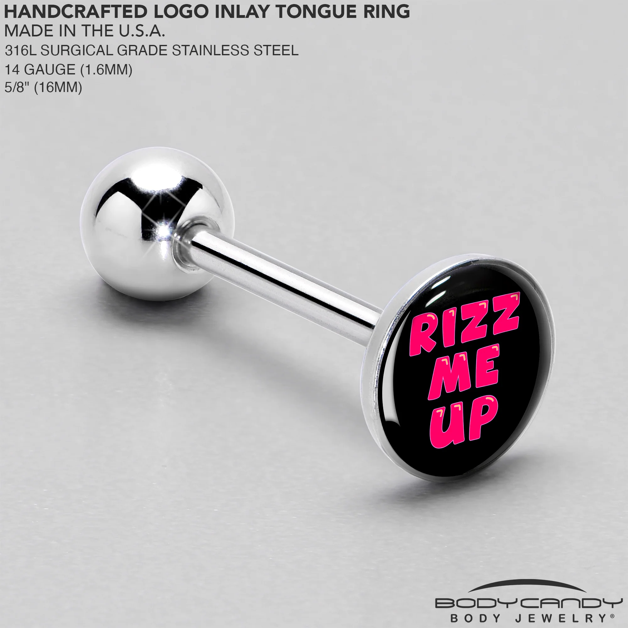 RIZZ ME UP Barbell Tongue Ring by Onyx O - Image 4