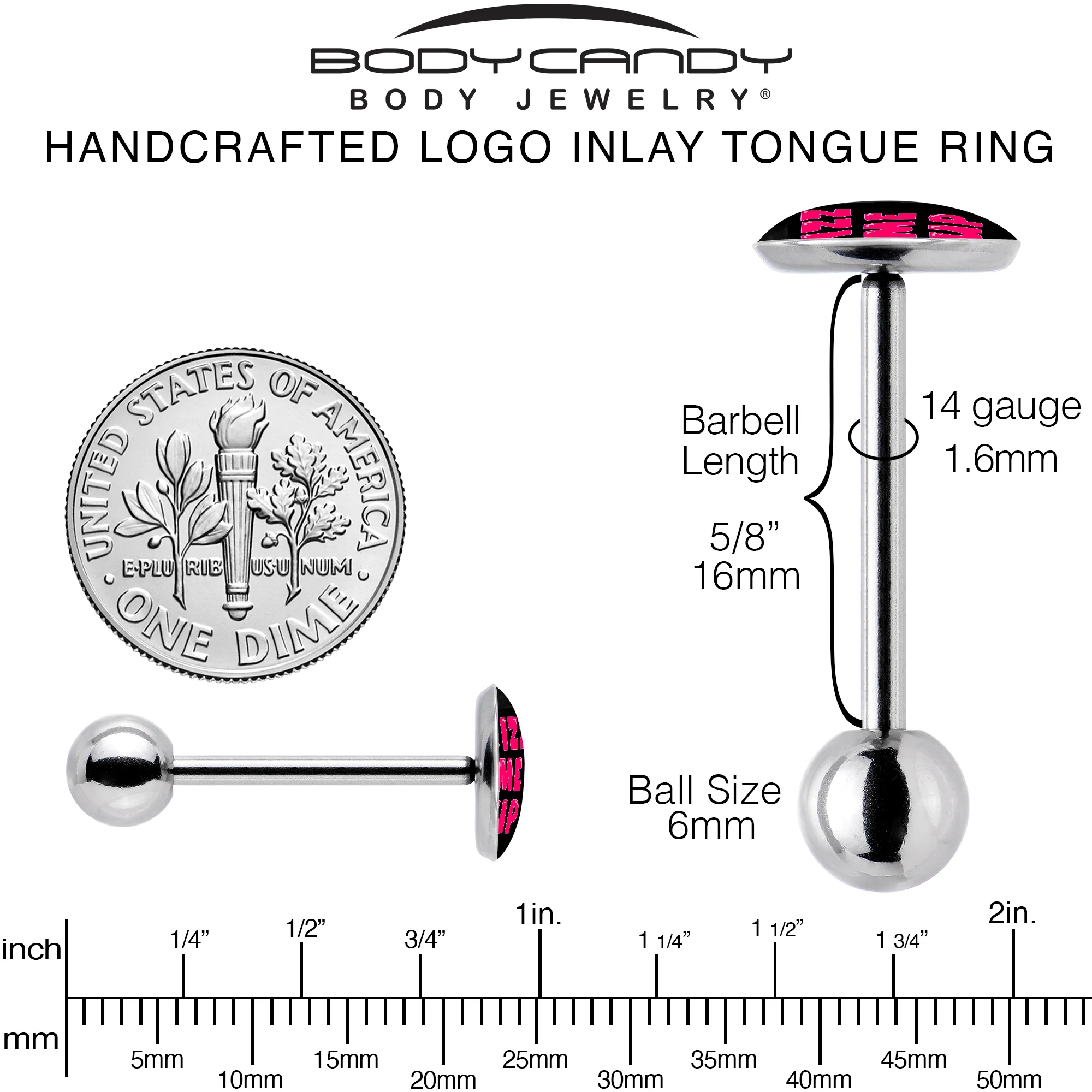 RIZZ ME UP Barbell Tongue Ring by Onyx O - Image 5