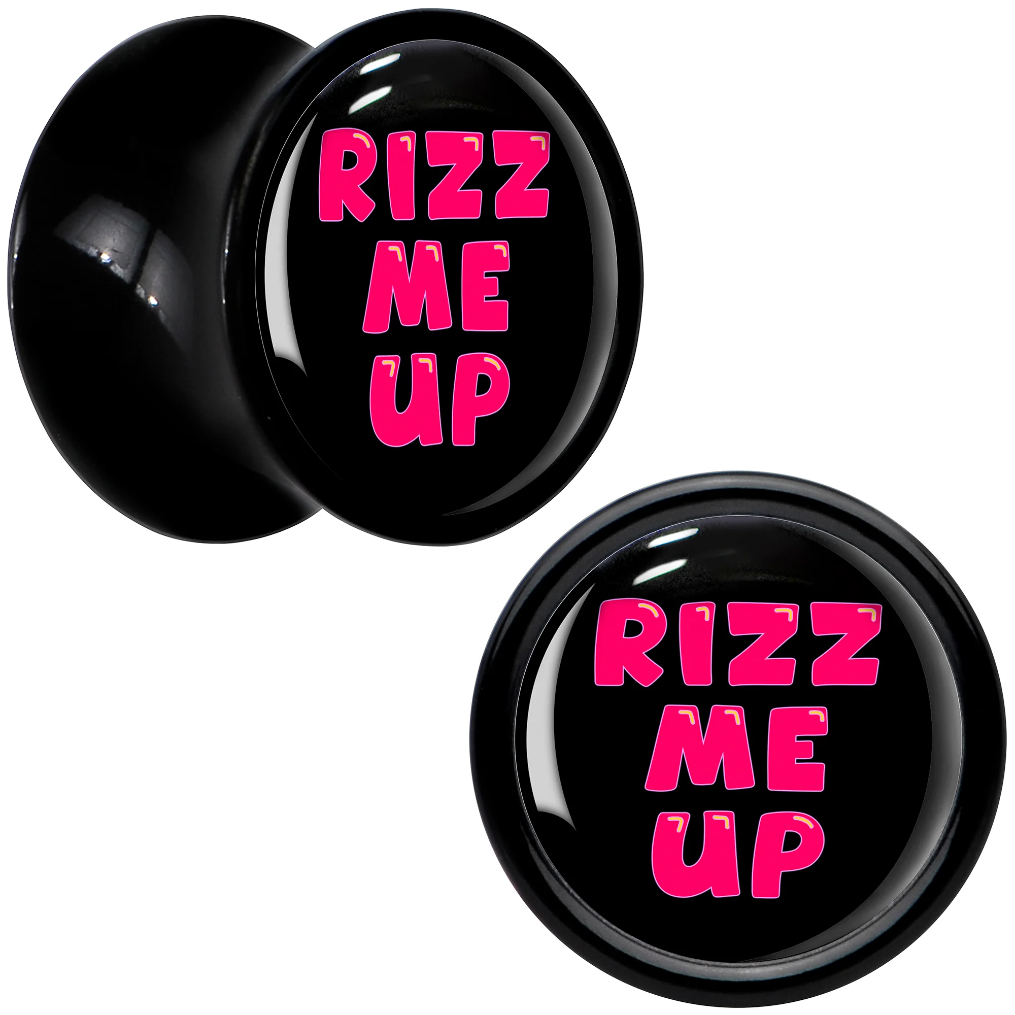 RIZZ ME UP Black Acrylic Saddle Plug Set by Onyx O - Image 12