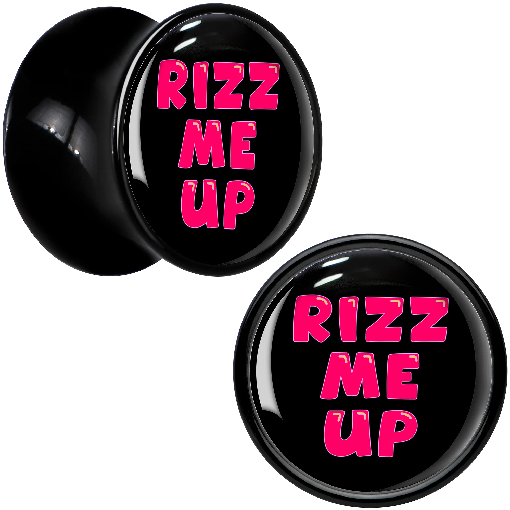 RIZZ ME UP Black Acrylic Saddle Plug Set by Onyx O - Image 2