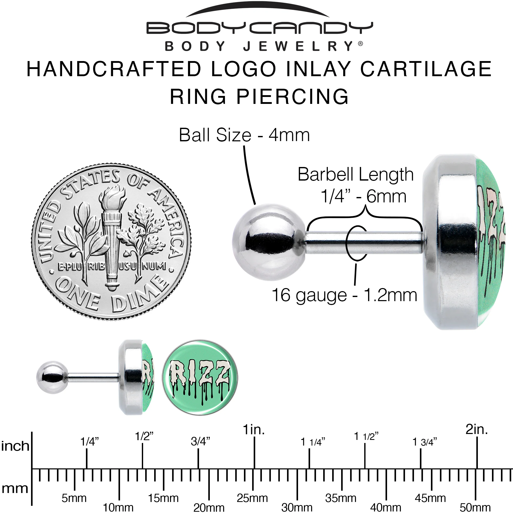 RIZZ Tragus Cartilage Earring by Onyx O - Image 6