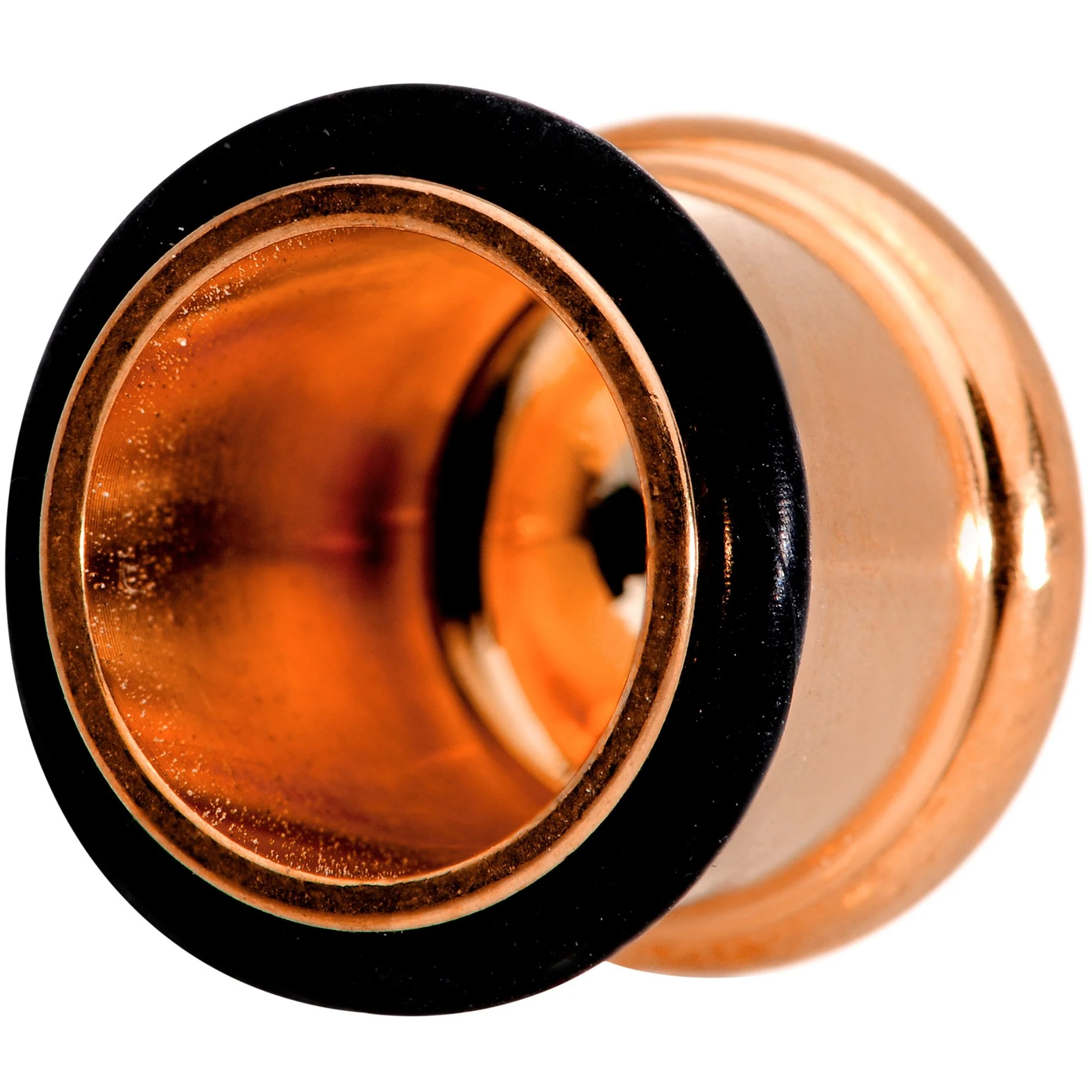 Rose Gold Tone Hammered Finish Single Flare Plug Set 6mm to 16mm Sizes - Image 5