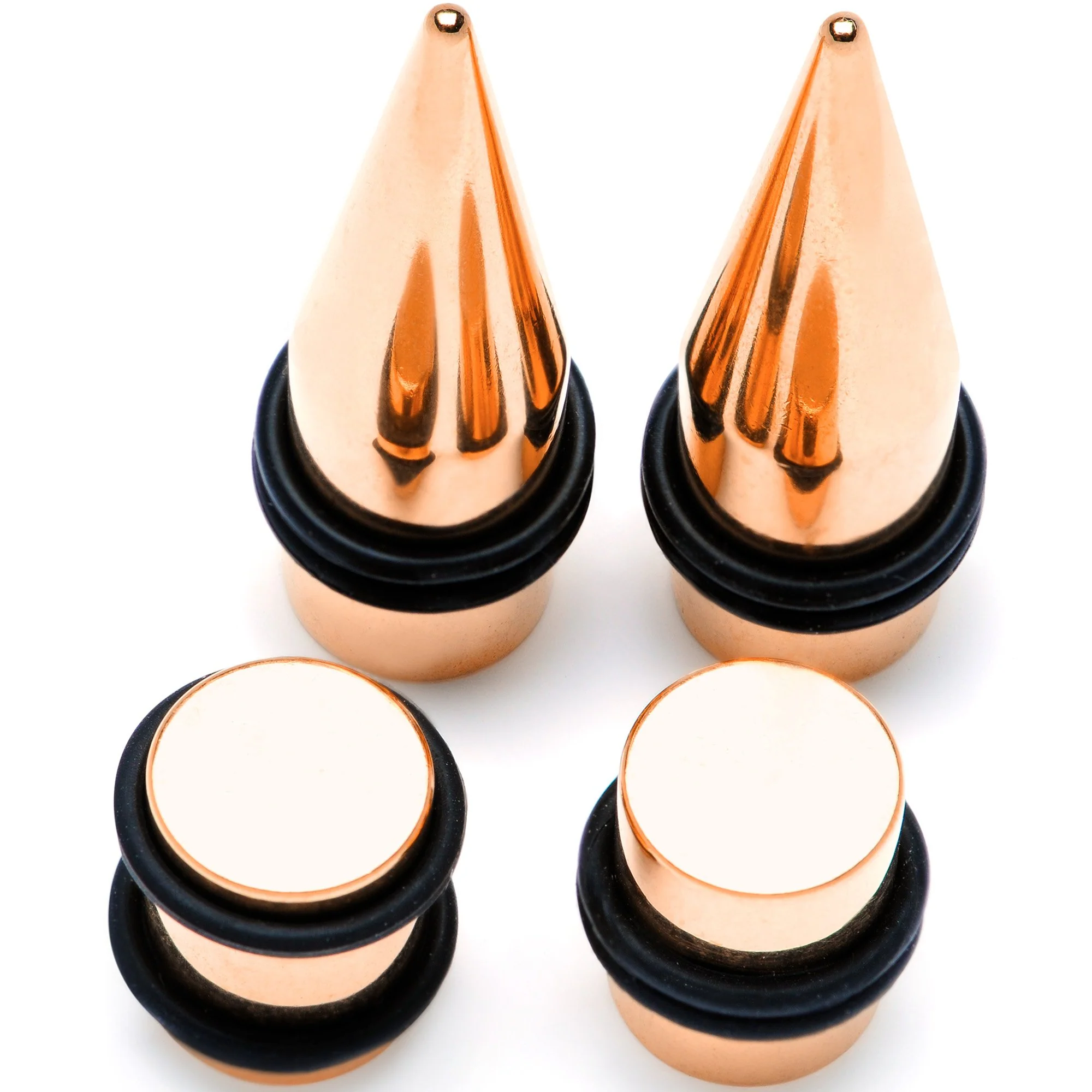 Rose Gold Tone PVD Straight Plug and Taper Set Sizes 5mm to 10mm - Image 5