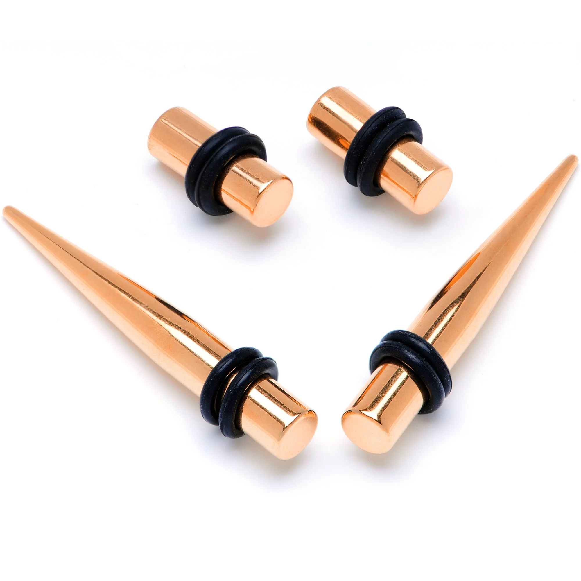 Rose Gold Tone PVD Straight Plug and Taper Set Sizes 5mm to 10mm - Image 6