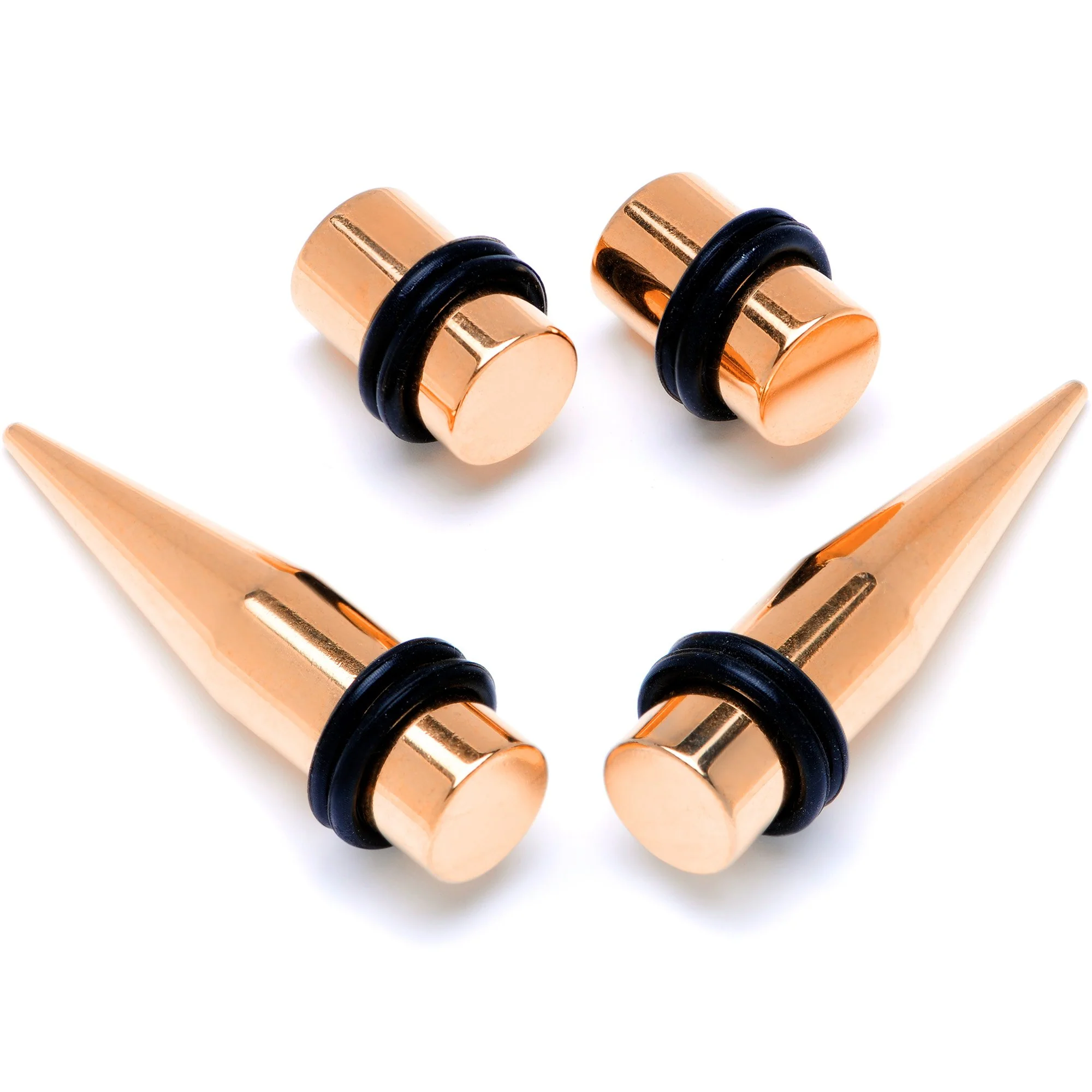 Rose Gold Tone PVD Straight Plug and Taper Set Sizes 5mm to 10mm - Image 8