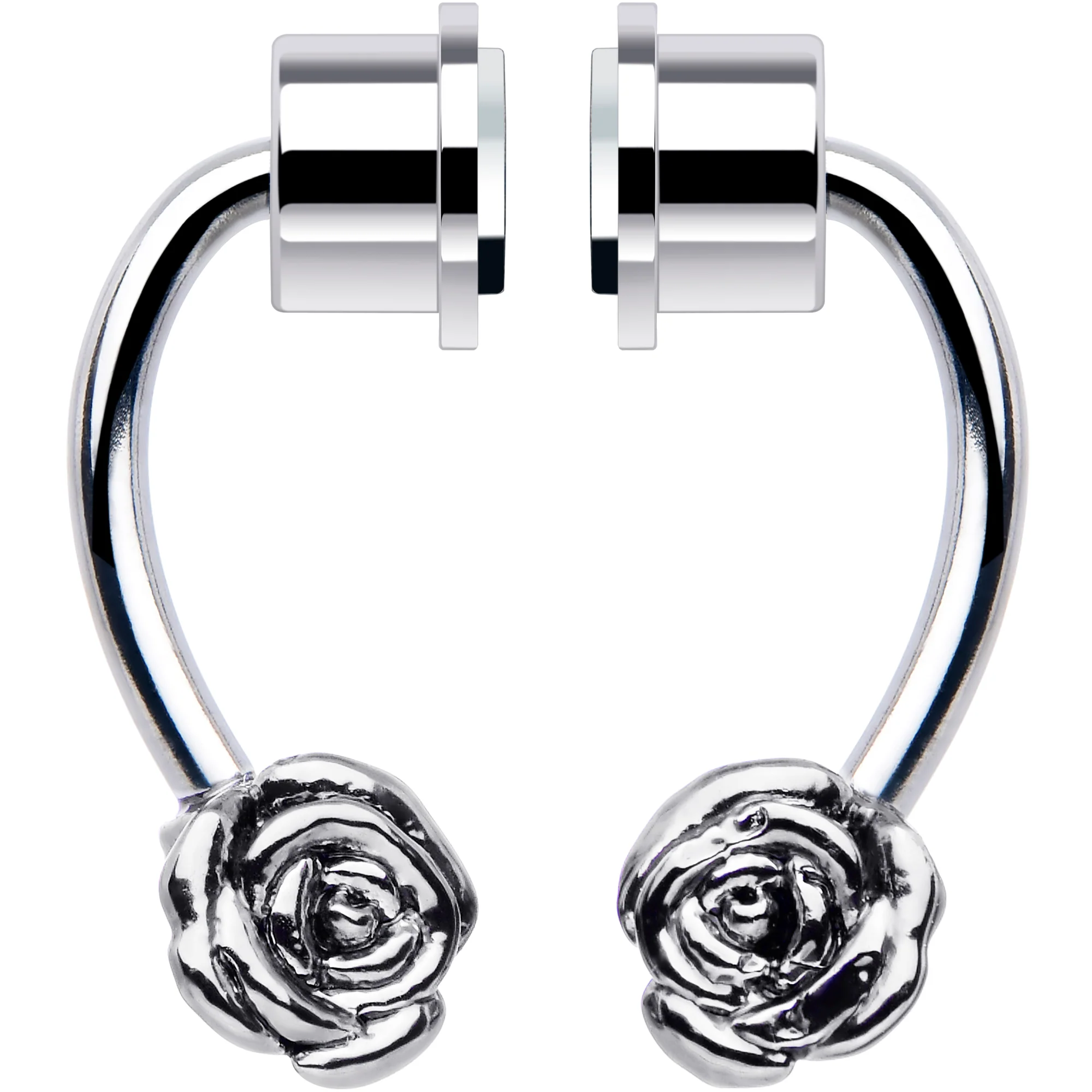Rose Magnetic Septum Ring Horseshoe Non-Pierced Fake Nose Ring - Image 2