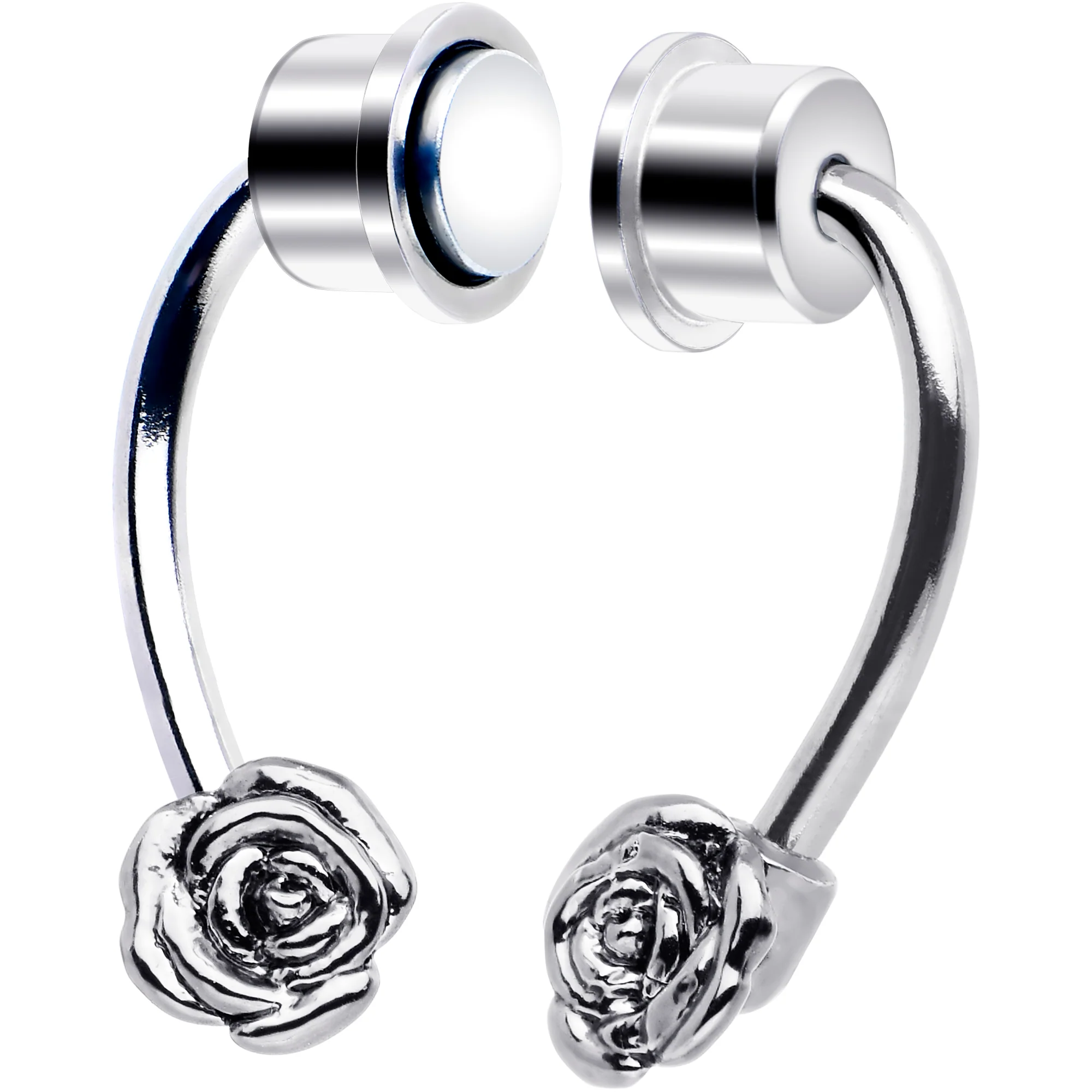 Rose Magnetic Septum Ring Horseshoe Non-Pierced Fake Nose Ring - Image 4