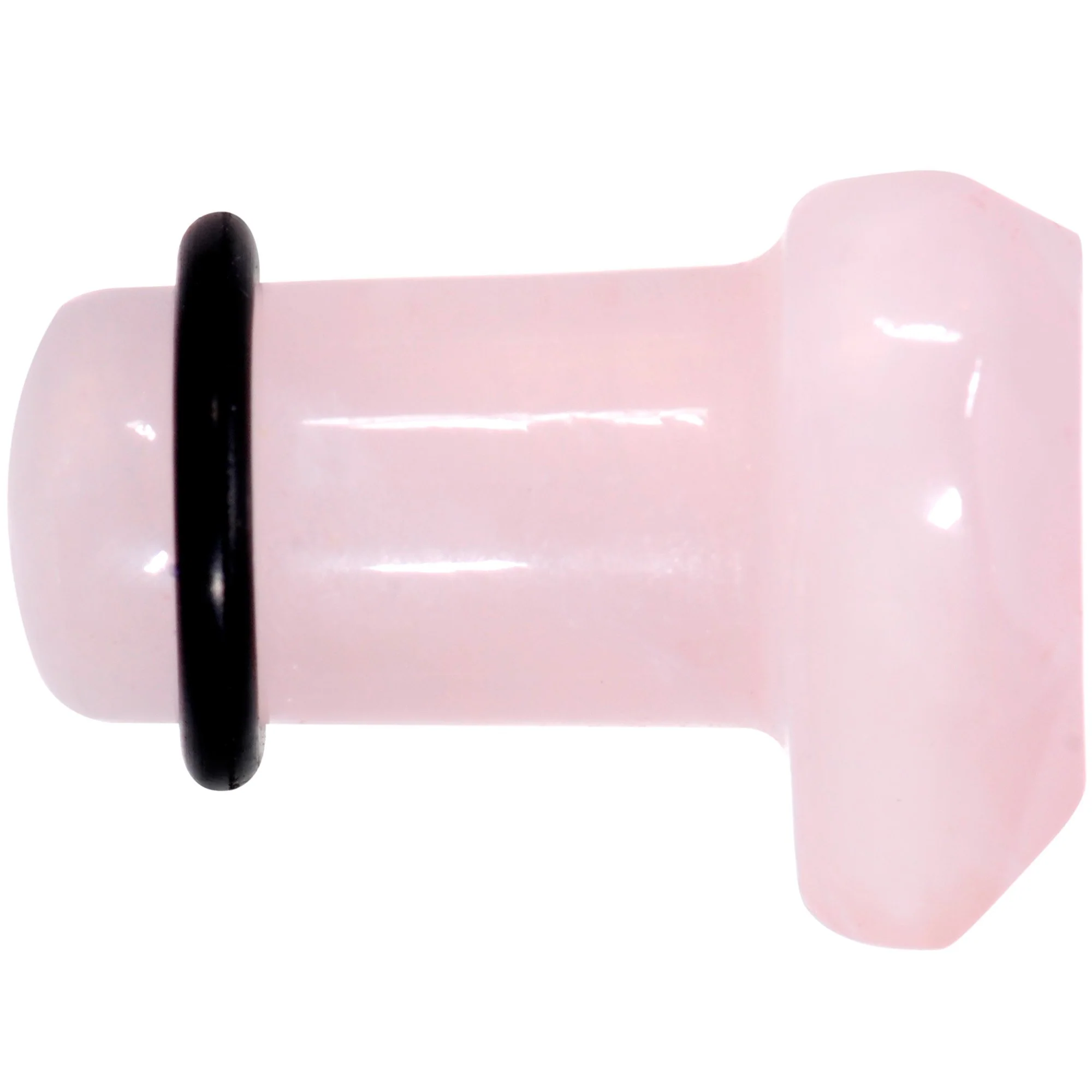 Rose Flower Quartz Stone Faceted Heart Single Flare Plug Set 6mm to 25mm - Image 4
