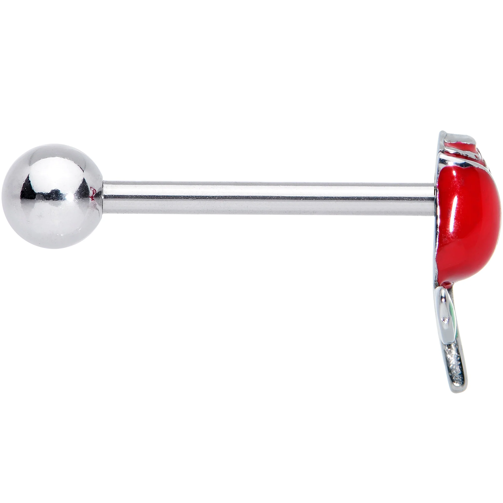 Roses Are Red Valentines Day Barbell Tongue Ring - Image 3
