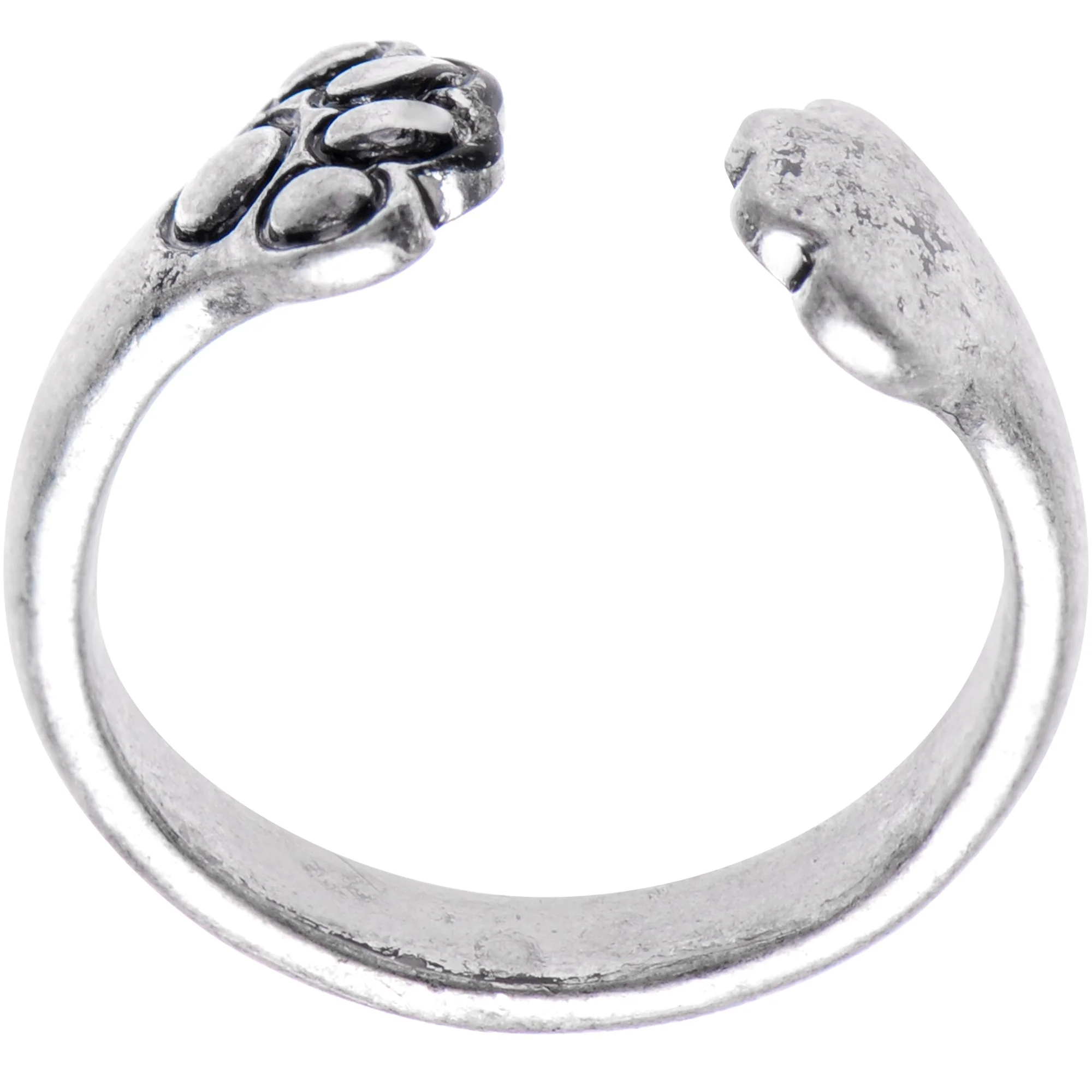 Silver Plated Bear Hug Toe Ring - Image 2