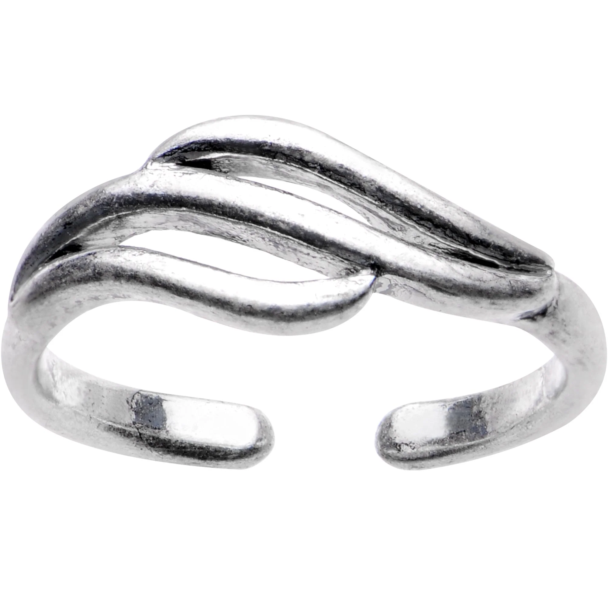 Silver Plated Leaves in the Wind Toe Ring - Image 2