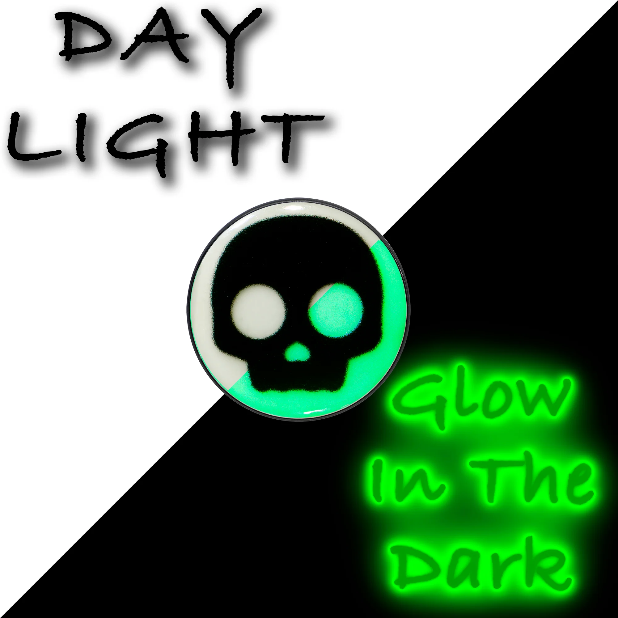 Simple Skull Glow in the Dark Stud Earrings by Onyx O - Image 5