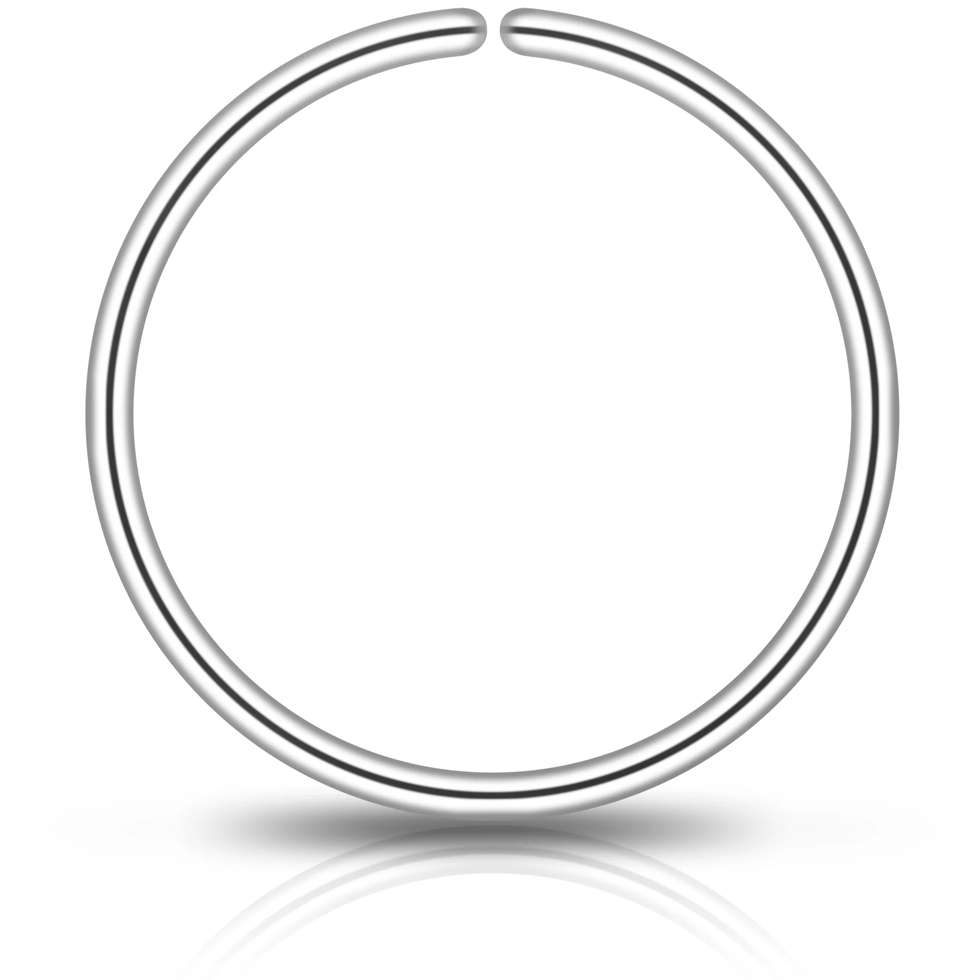 Single Hoop Nose 925 Sterling Silver Nose Hoop Ring - Image 3
