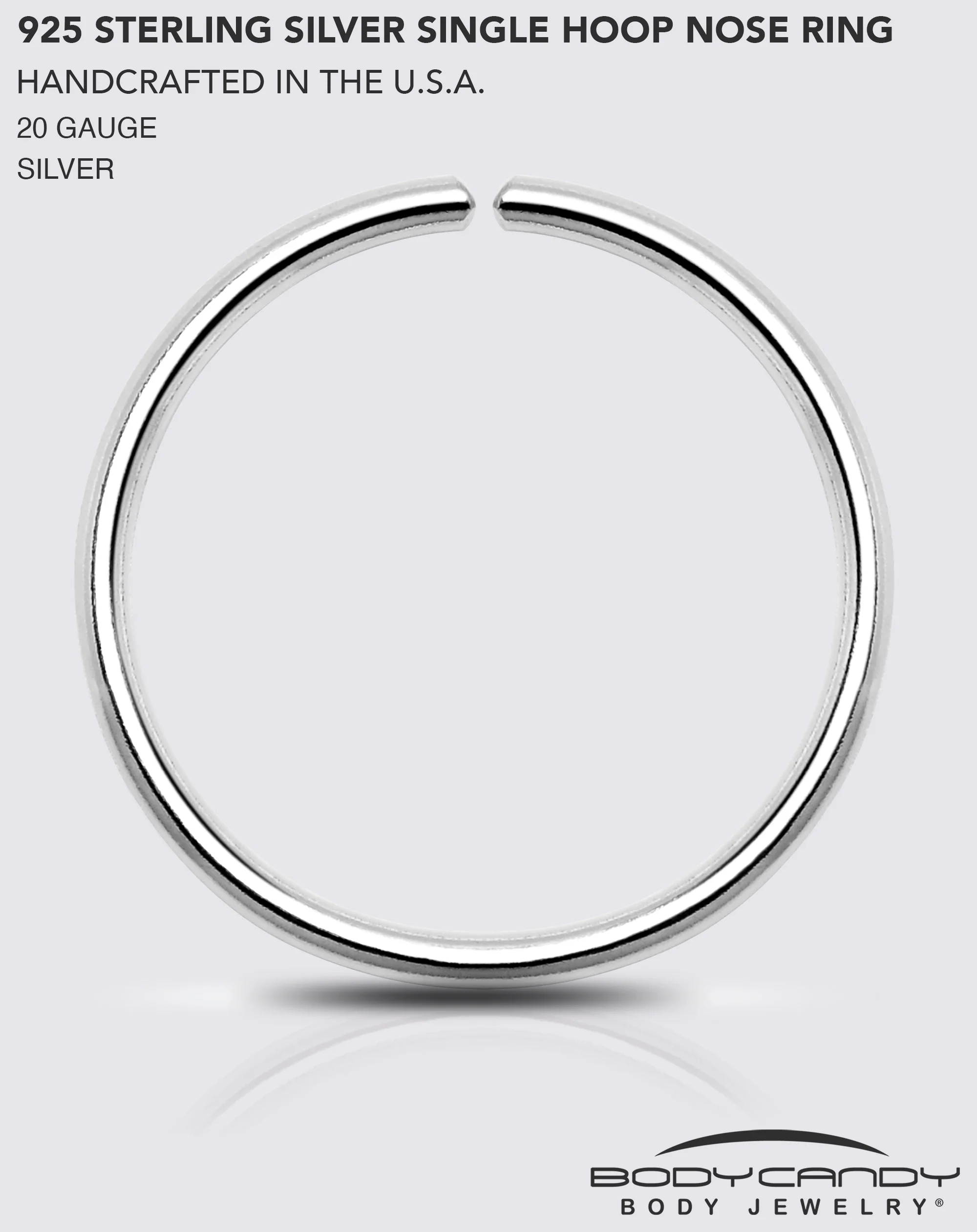 Single Hoop Nose 925 Sterling Silver Nose Hoop Ring - Image 6