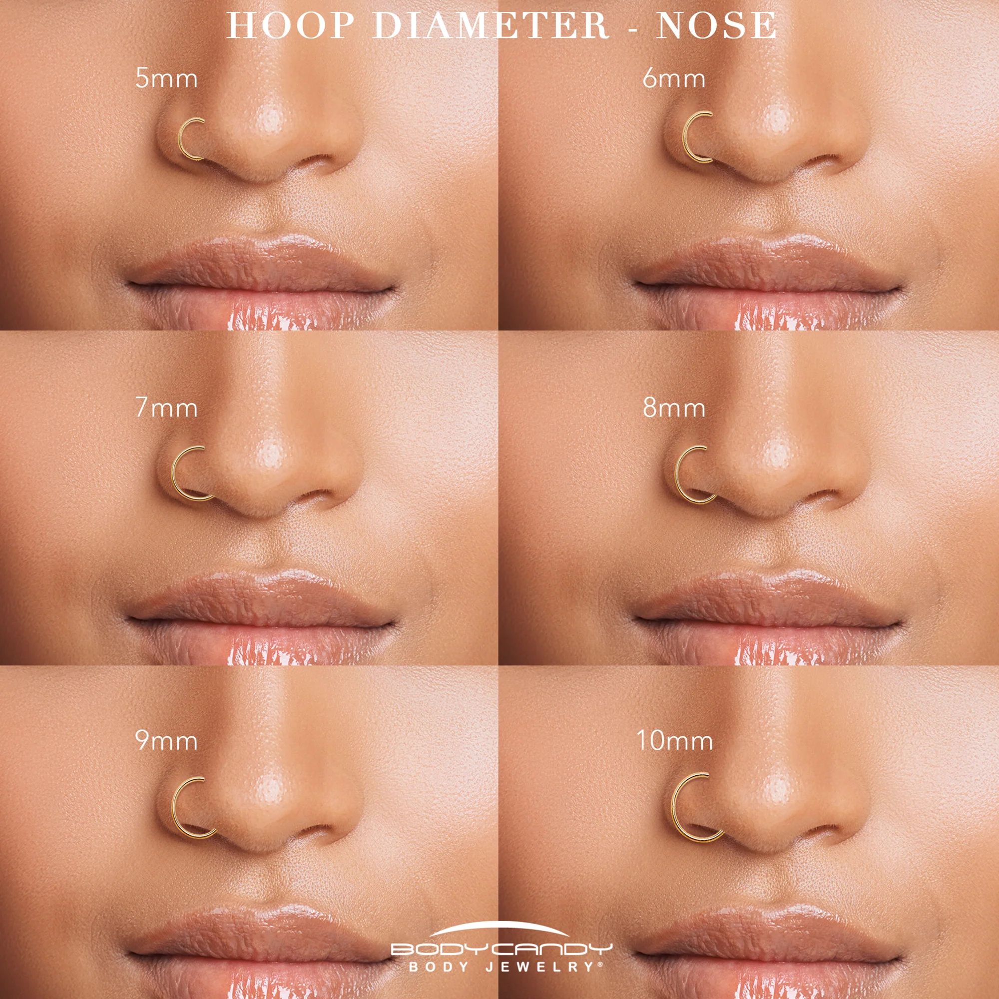 Single Row Micro Gem Implant Grade Titanium Hinged Double Hoop Nose Ring - Image 15