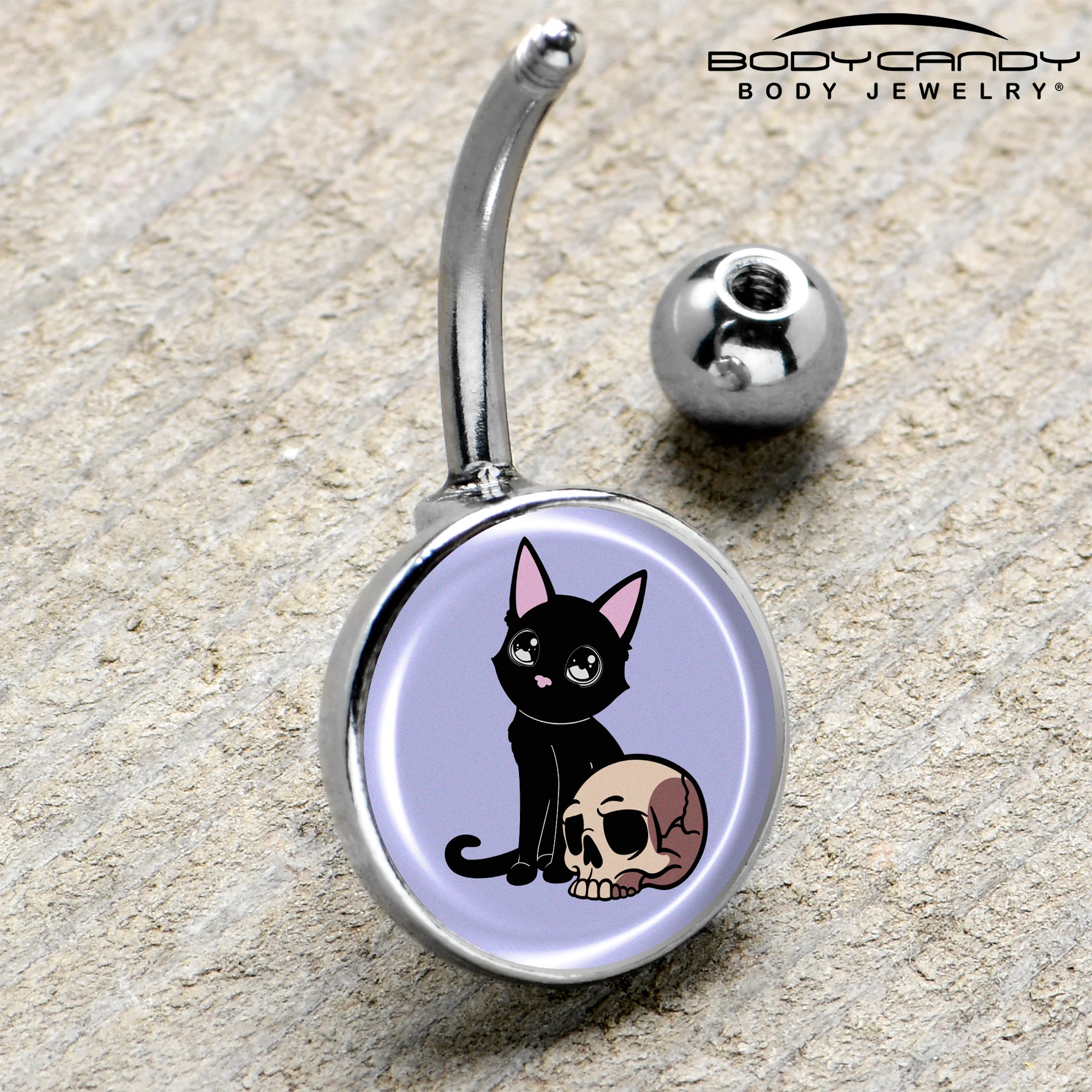 Skull Cat Belly Ring by Onyx O - Image 4