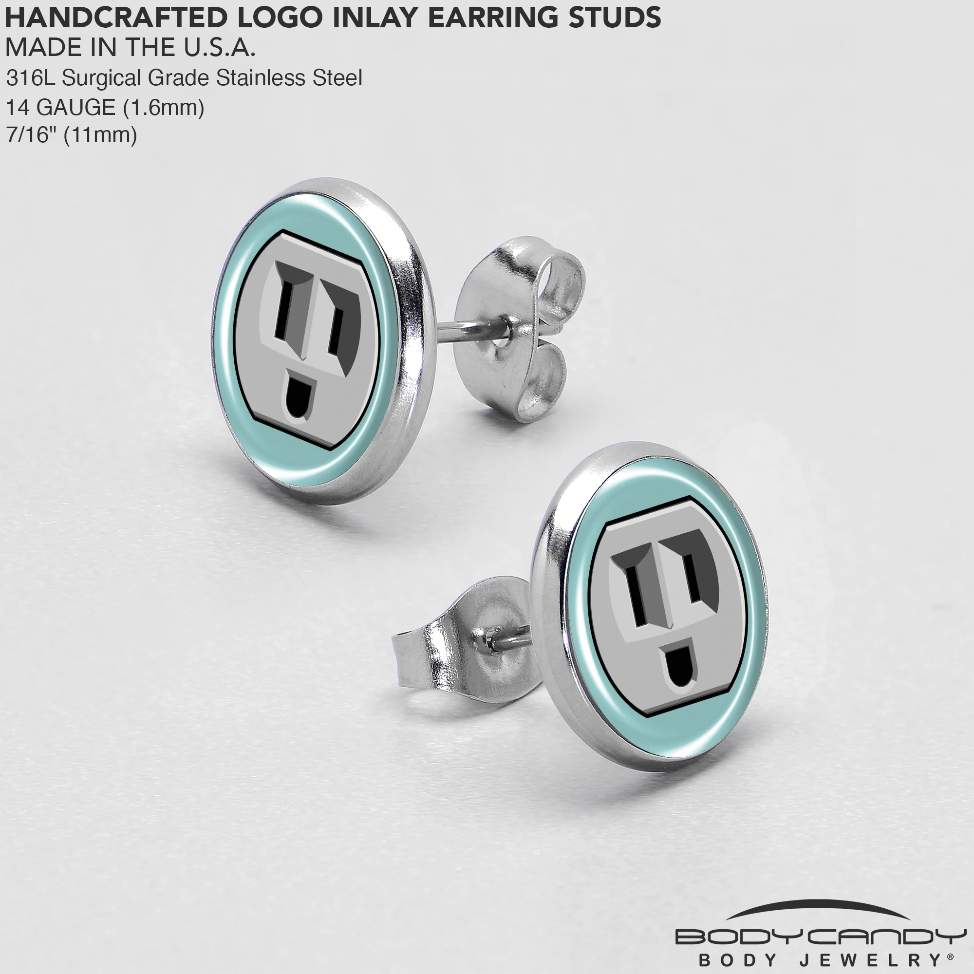 Smiling Plug Outlet Stud Earrings by Onyx O - Image 7