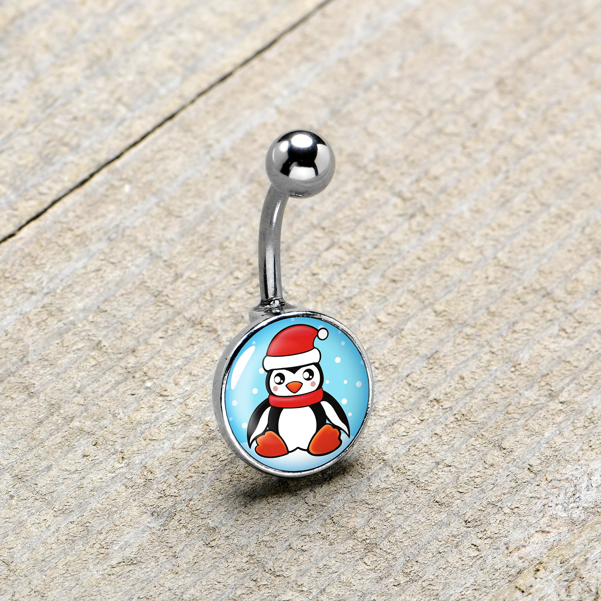 Snowfall Holiday Penguin Belly Ring by Onyx O - Image 8