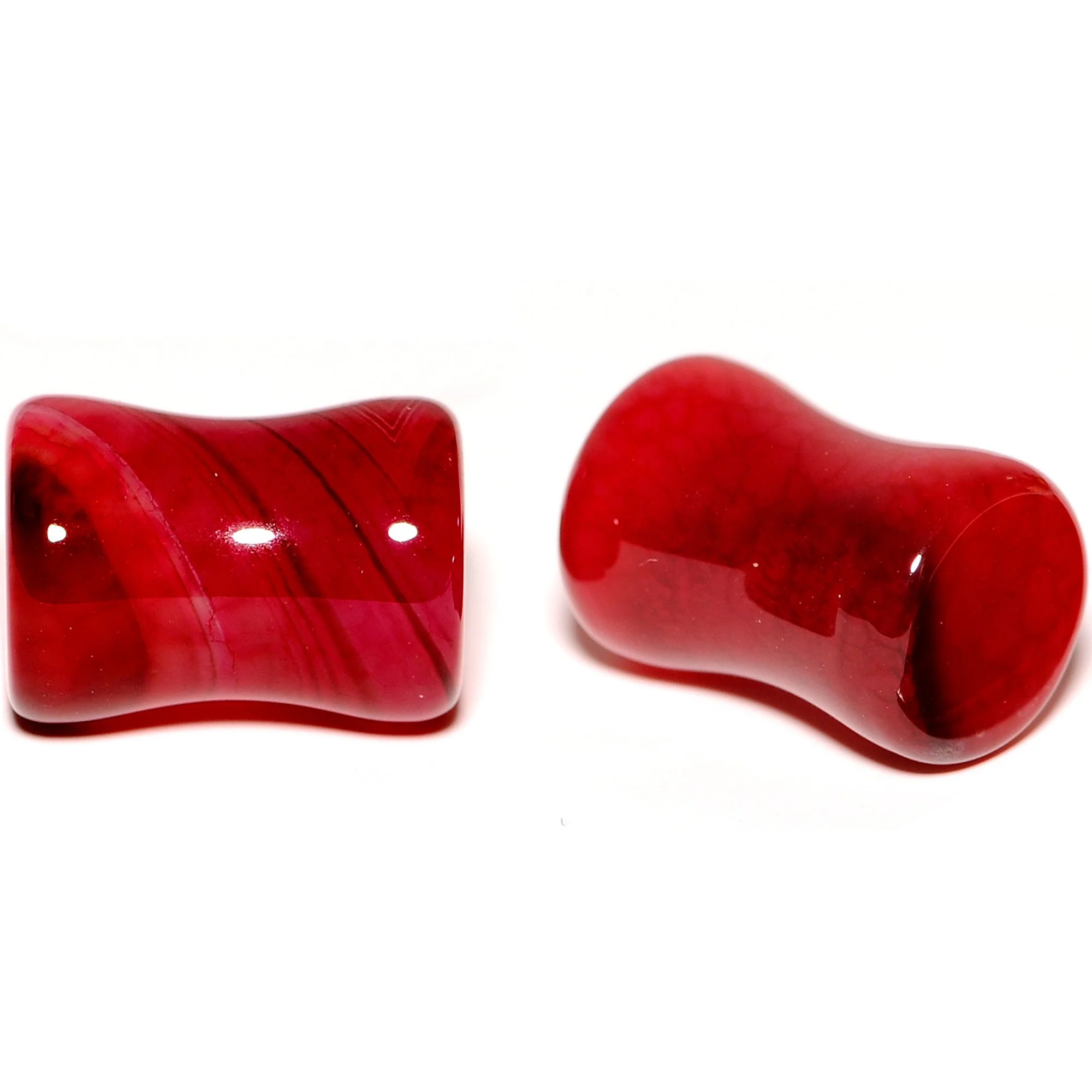 Solid Red Stone Saddle Plug Set 6mm to 25mm - Image 2