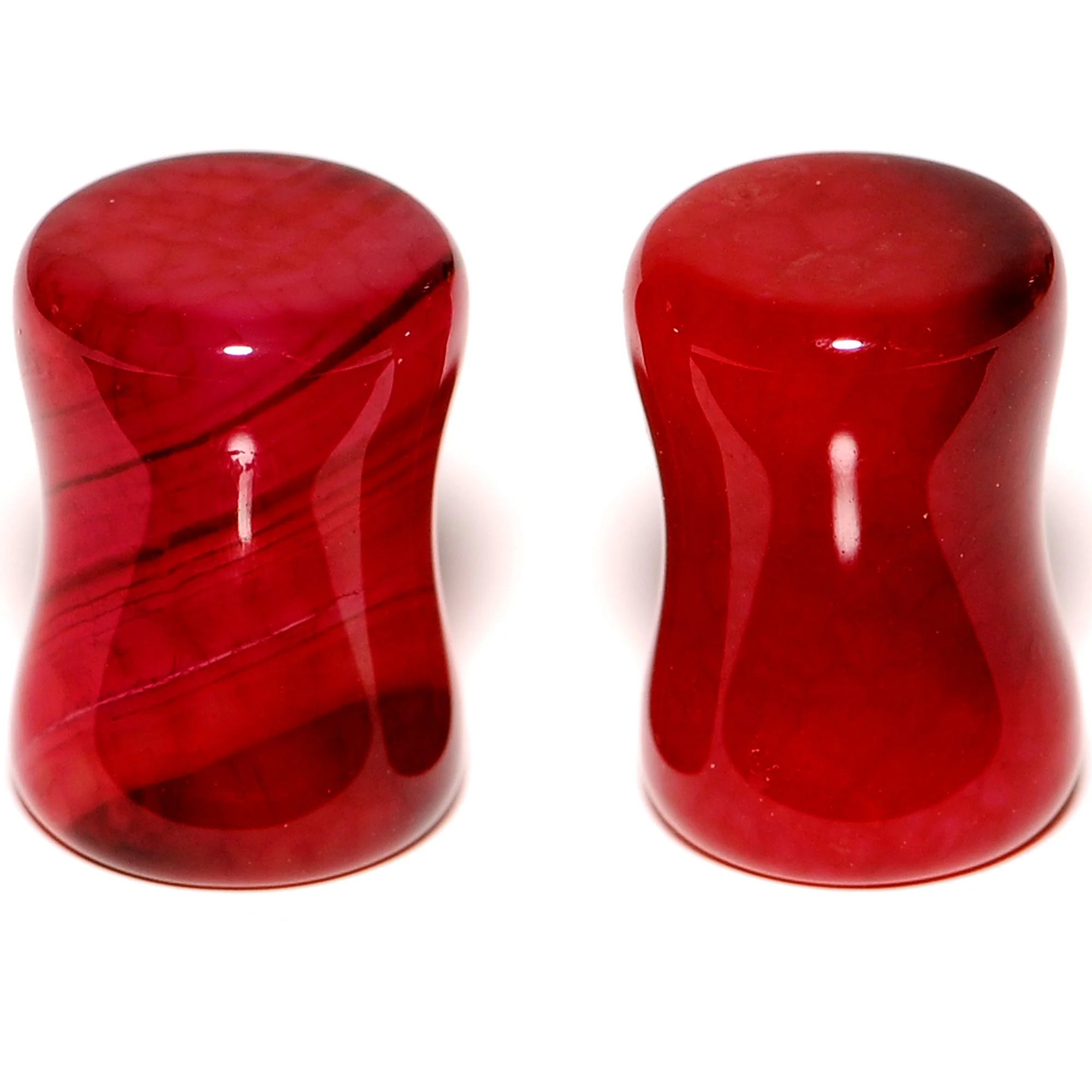 Solid Red Stone Saddle Plug Set 6mm to 25mm - Image 3