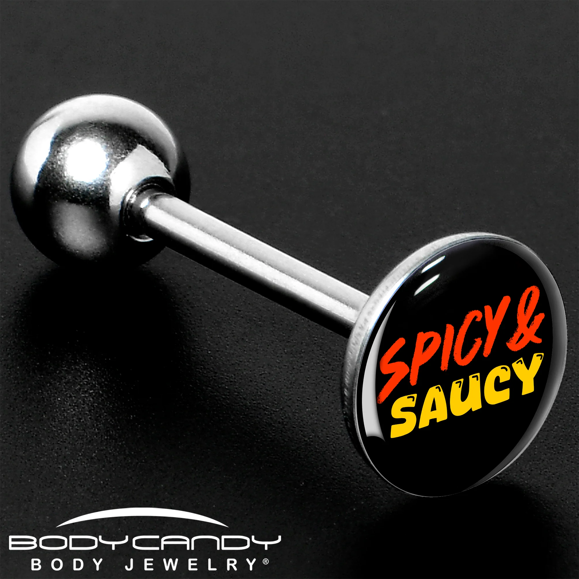 Spicy and Saucy Barbell Tongue Ring by Onyx O - Image 8