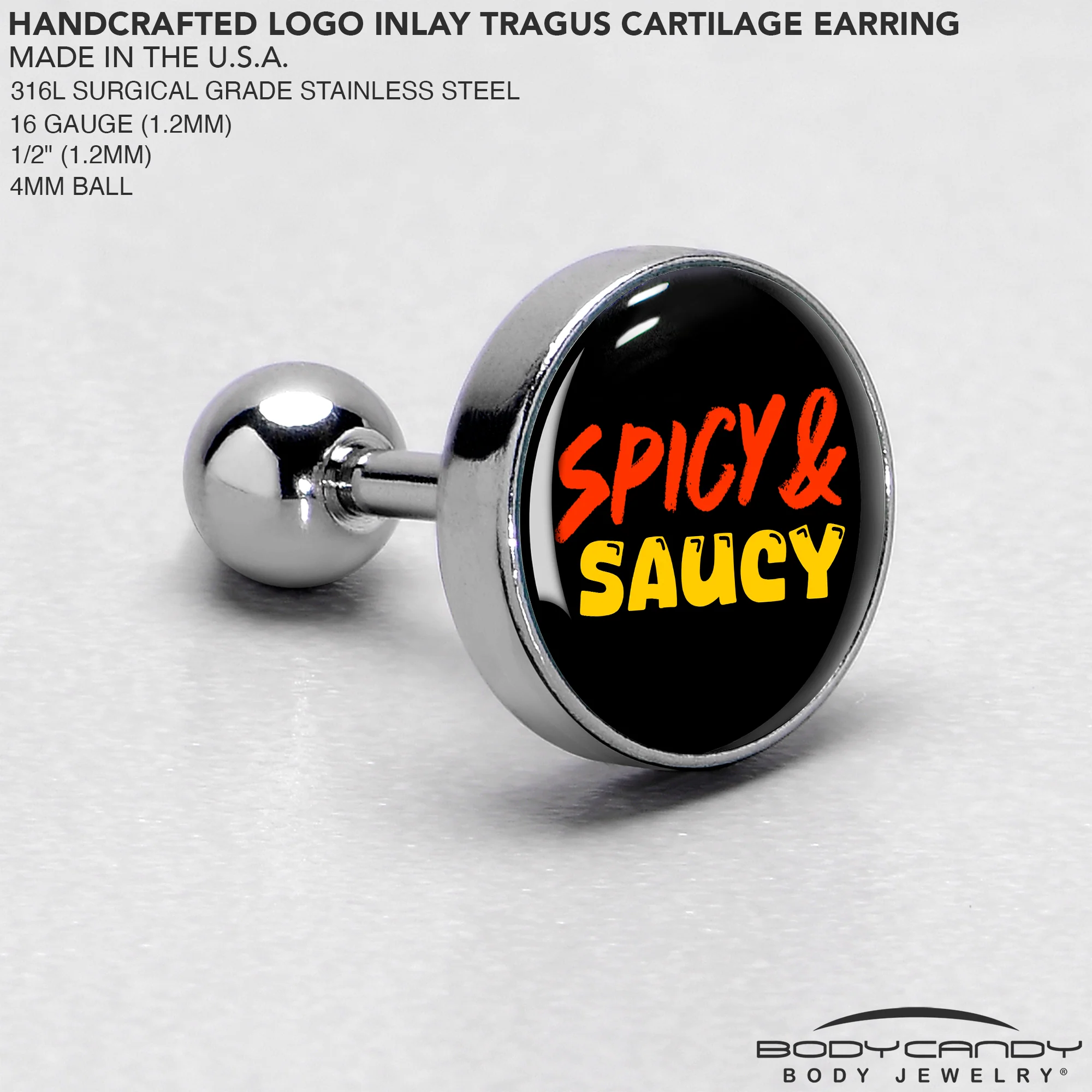 Spicy and Saucy Tragus Cartilage Earring by Onyx O - Image 4