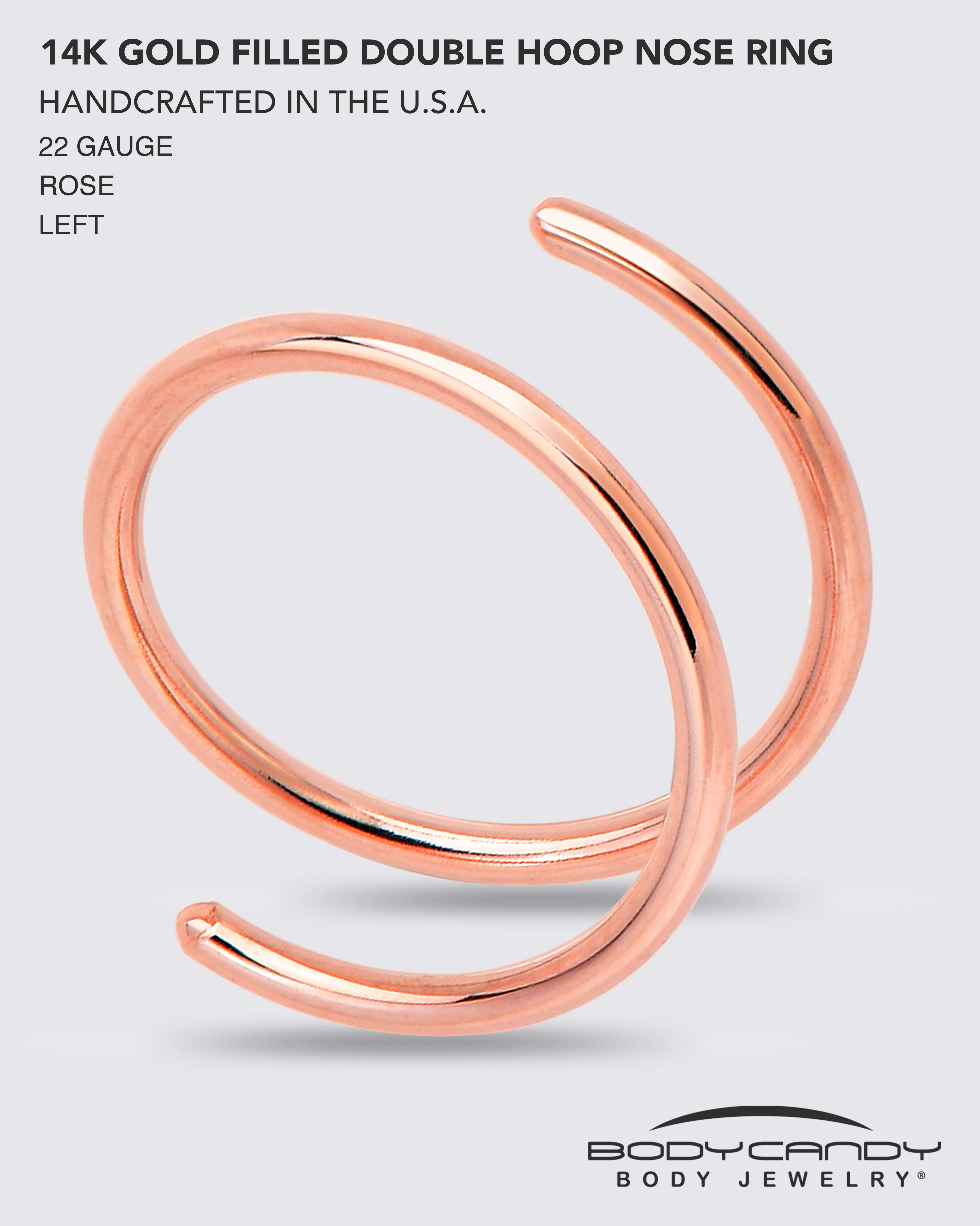 Spiral Nose Rings Double Hoop 20G - Image 10