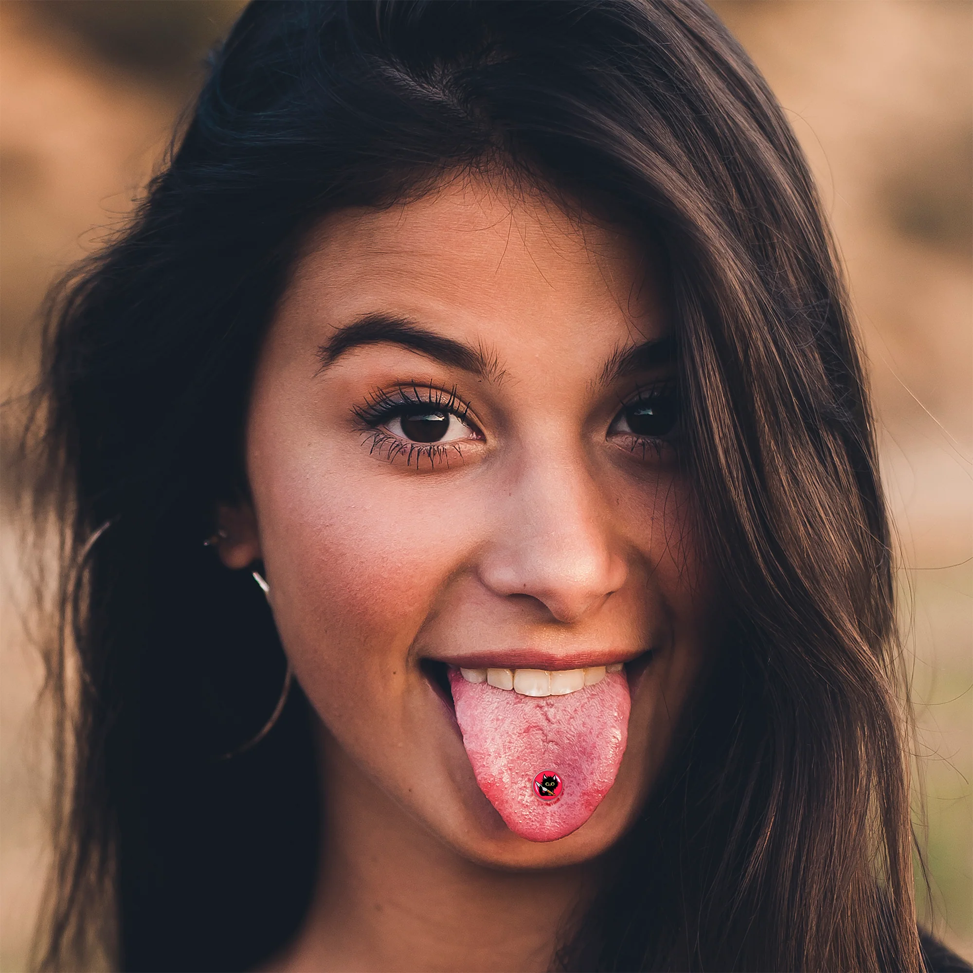 Stabby Cat Barbell Tongue Ring by Onyx O - Image 3
