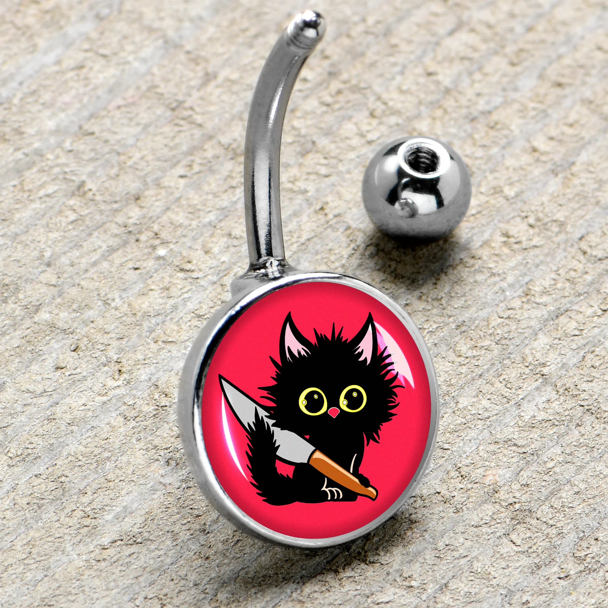 Stabby Cat Belly Ring by Onyx O - Image 4