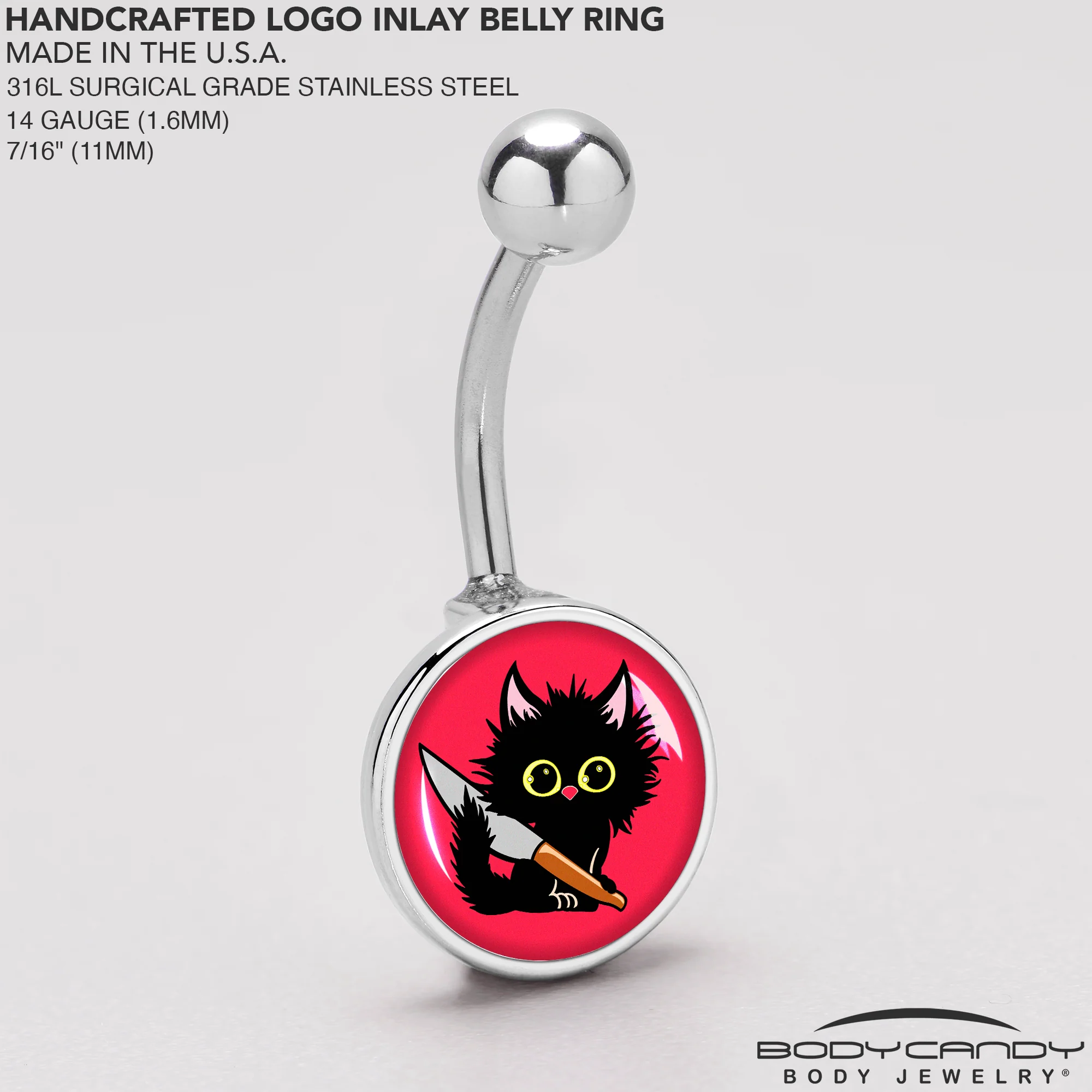 Stabby Cat Belly Ring by Onyx O - Image 5