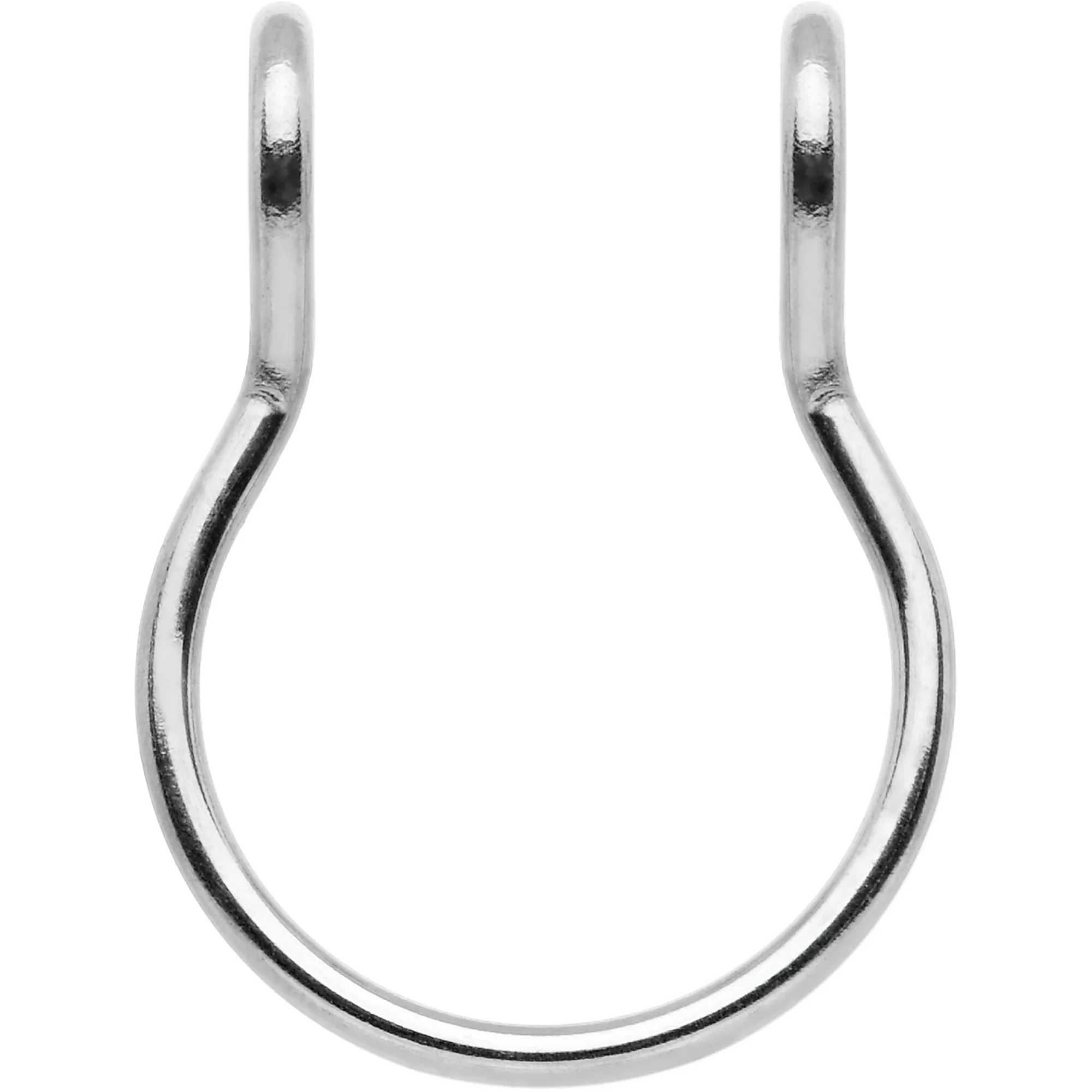 Stainless Steel Clip on Fake Septum Nose Hoop - Image 2