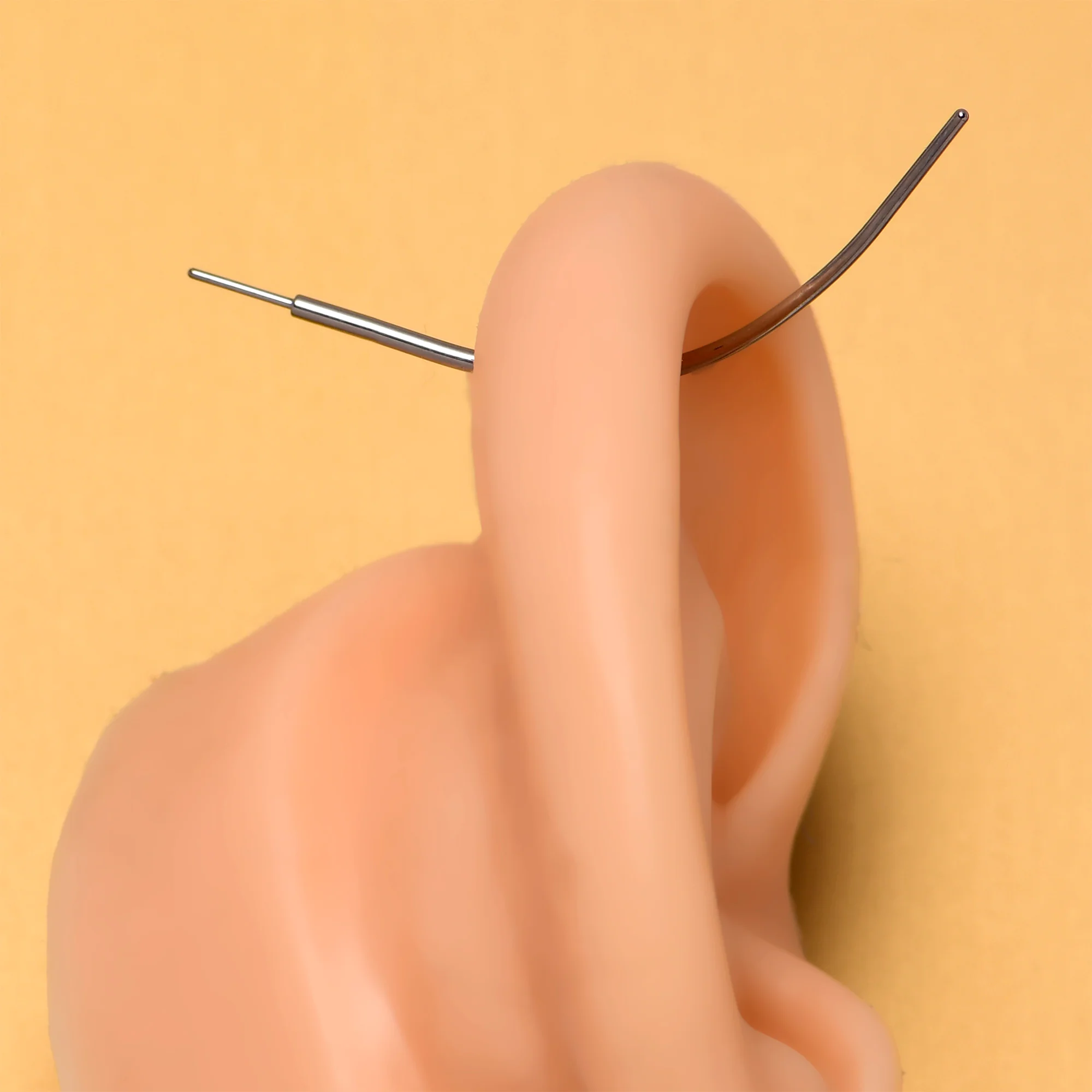 Stainless Steel Curved Insertion Tool, Threadless Insertion Pin Taper - Image 3