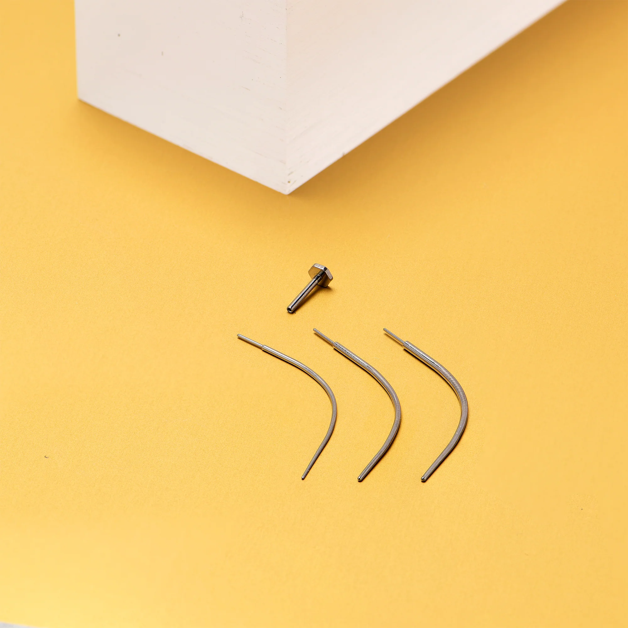 Stainless Steel Curved Insertion Tool, Threadless Insertion Pin Taper - Image 6