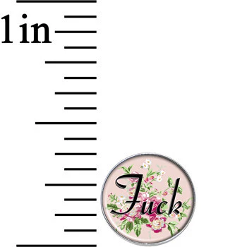 Stainless Steel Post Flowery Language F*ck Stud Earrings - Image 3