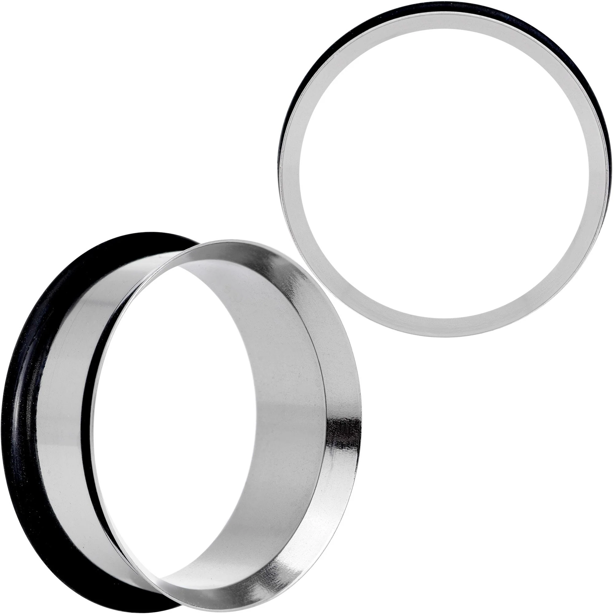 Stainless Steel Single Flare Tunnel Plug Set Available in Sizes  8G to 1 - Image 12