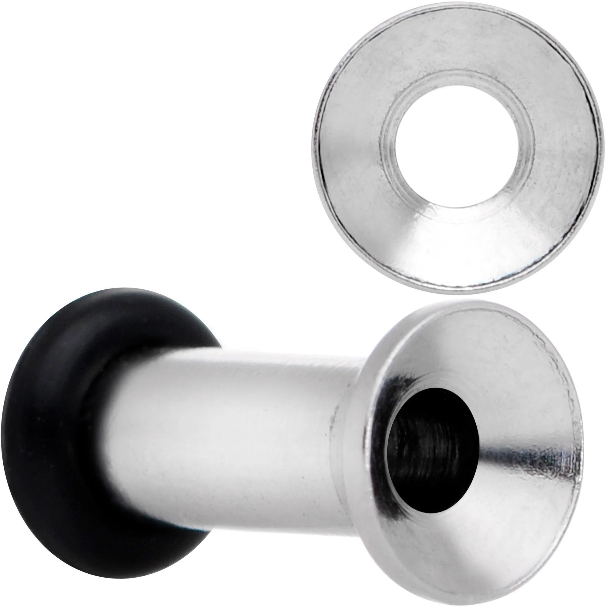 Stainless Steel Single Flare Tunnel Plug Set Available in Sizes  8G to 1 - Image 6