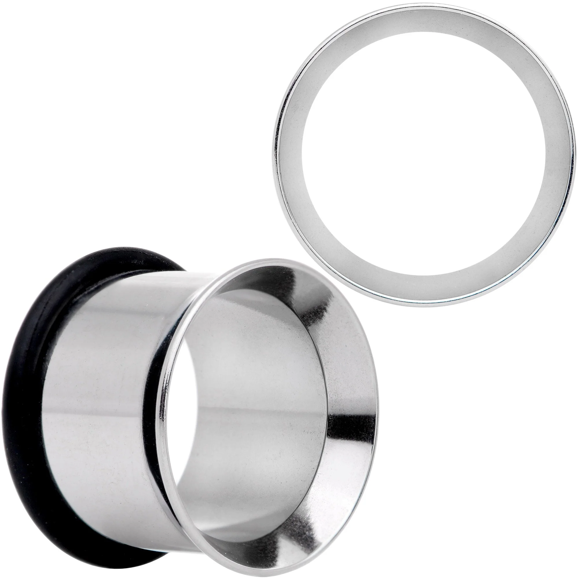 Stainless Steel Single Flare Tunnel Plug Set Available in Sizes  8G to 1 - Image 7