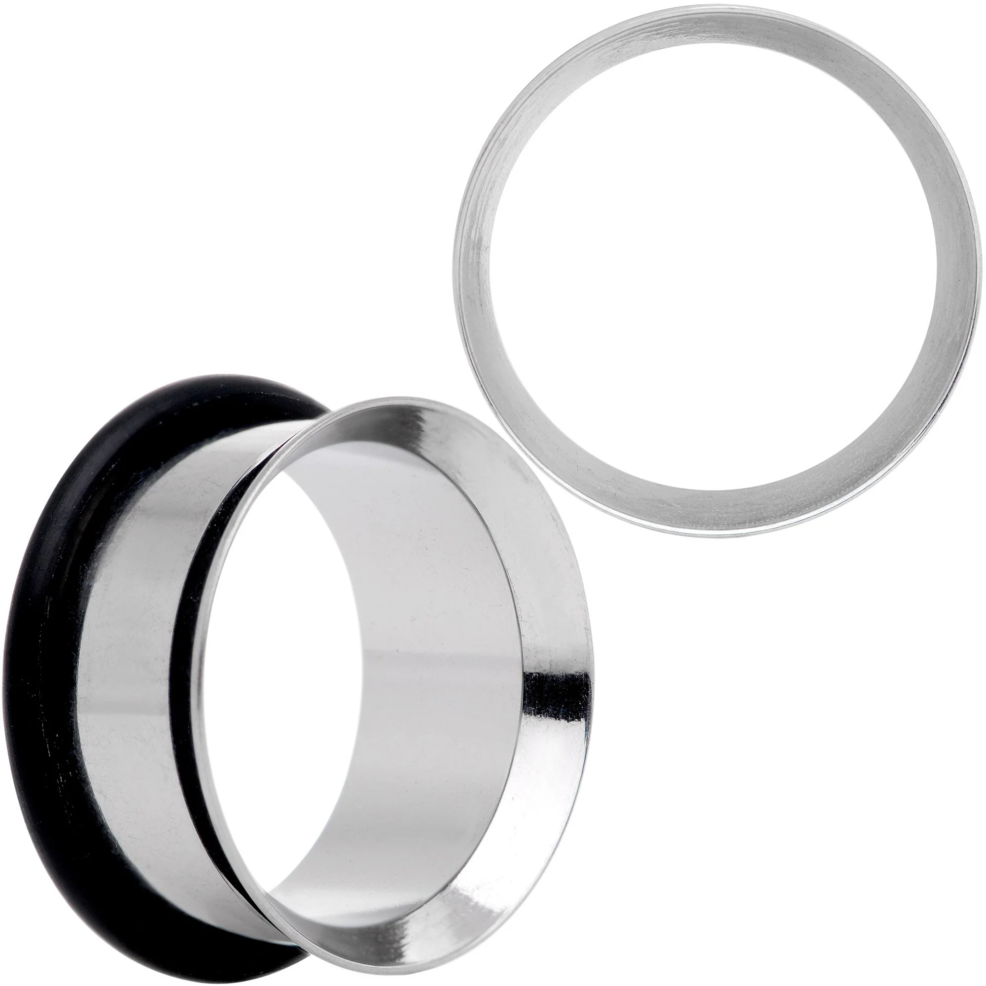 Stainless Steel Single Flare Tunnel Plug Set Available in Sizes  8G to 1 - Image 9