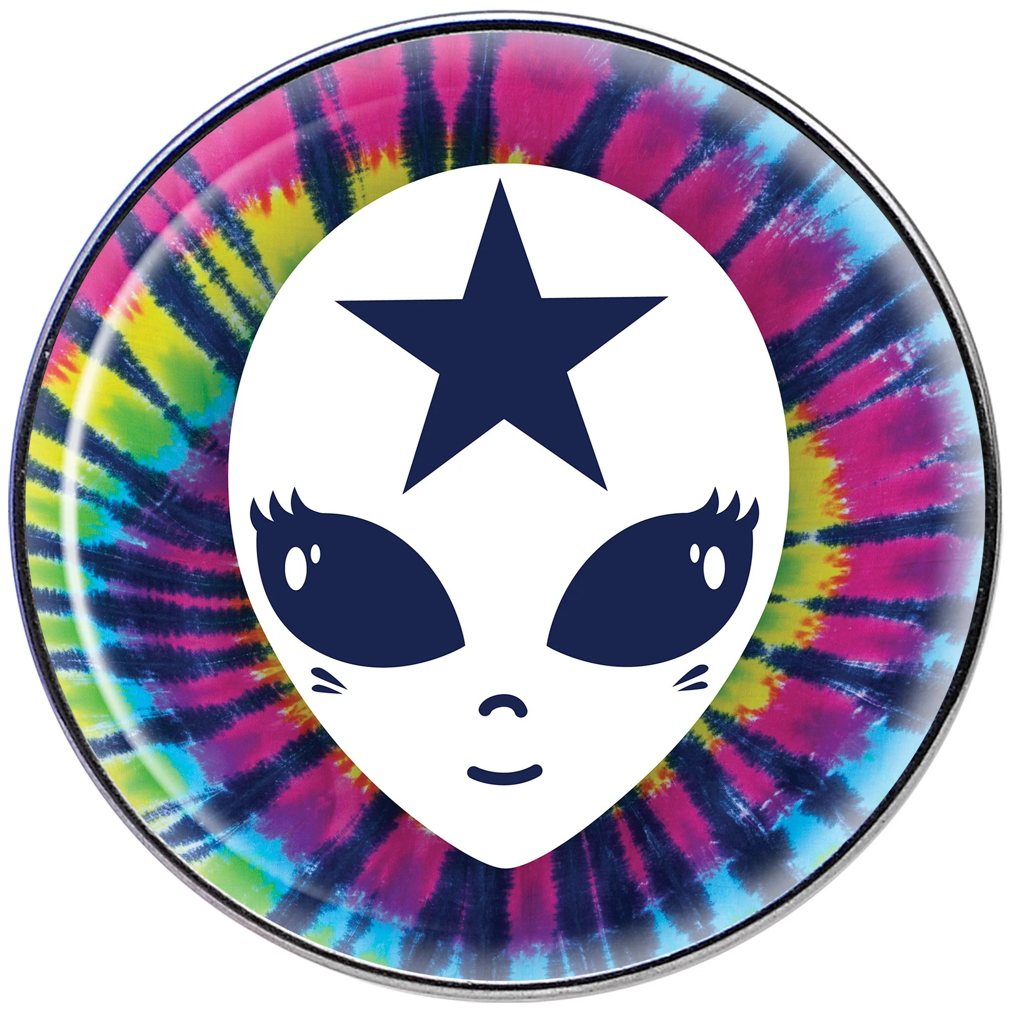 Star Tie Dye Alien Tragus Cartilage Earring - Image 2