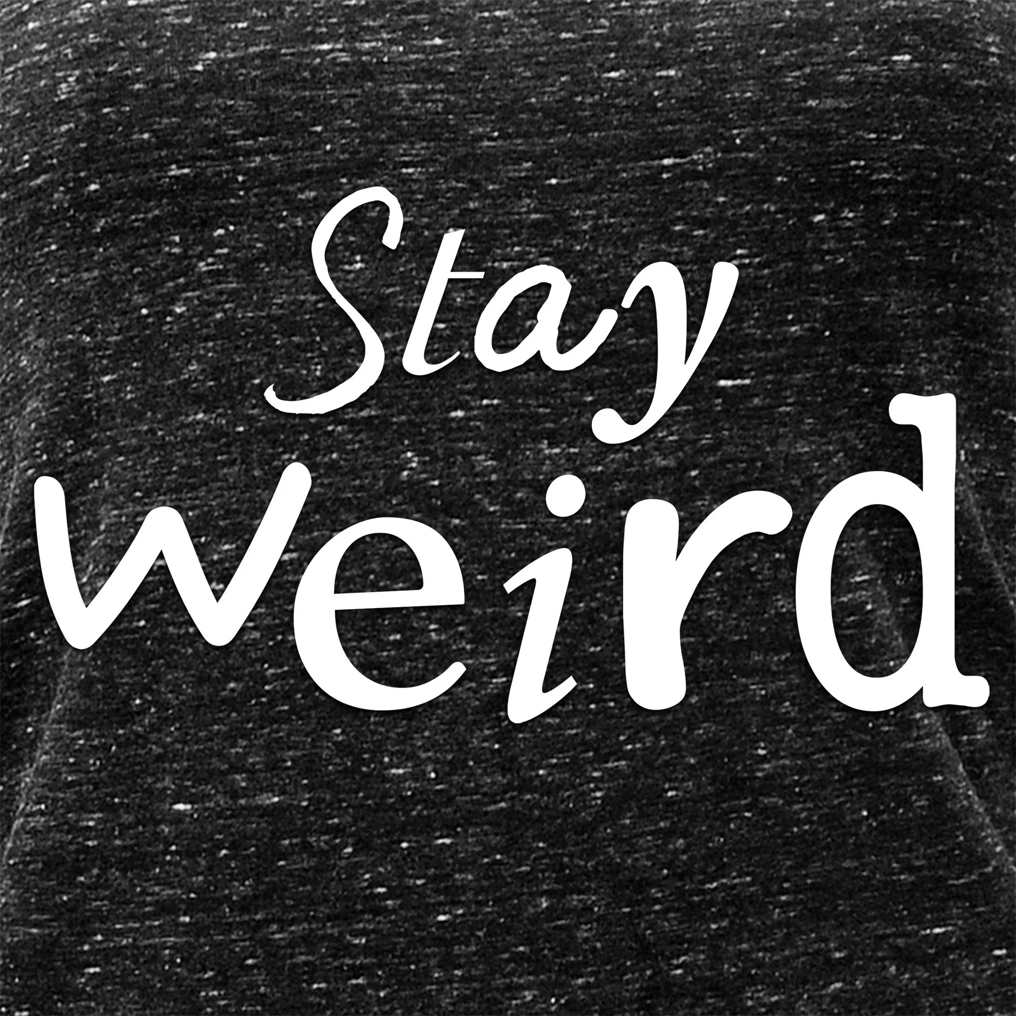 Stay Weird Black Gray Cosmic Twist Back Tank Top - Image 2