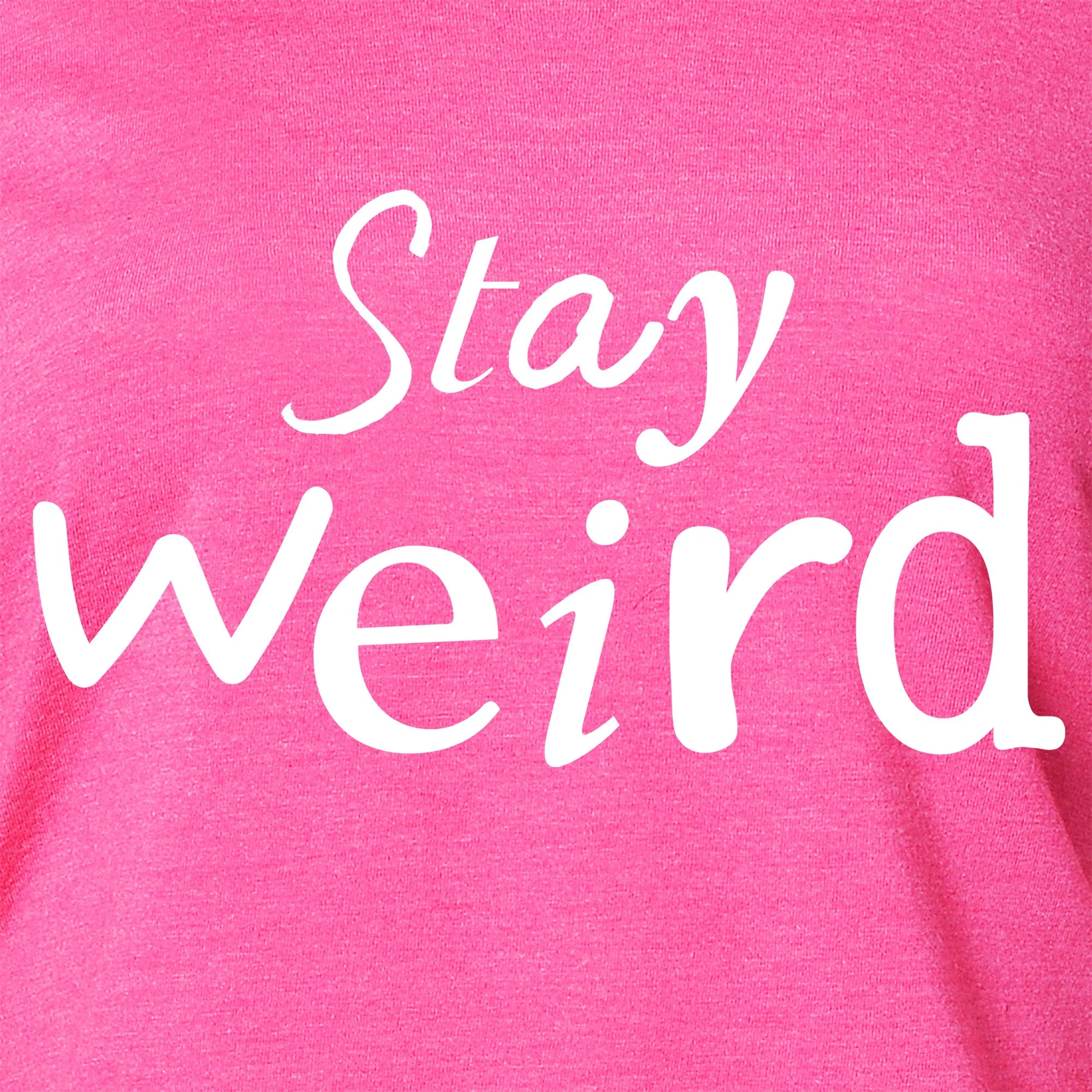 Stay Weird  Tapered Long Sleeve Hoodie - Image 2