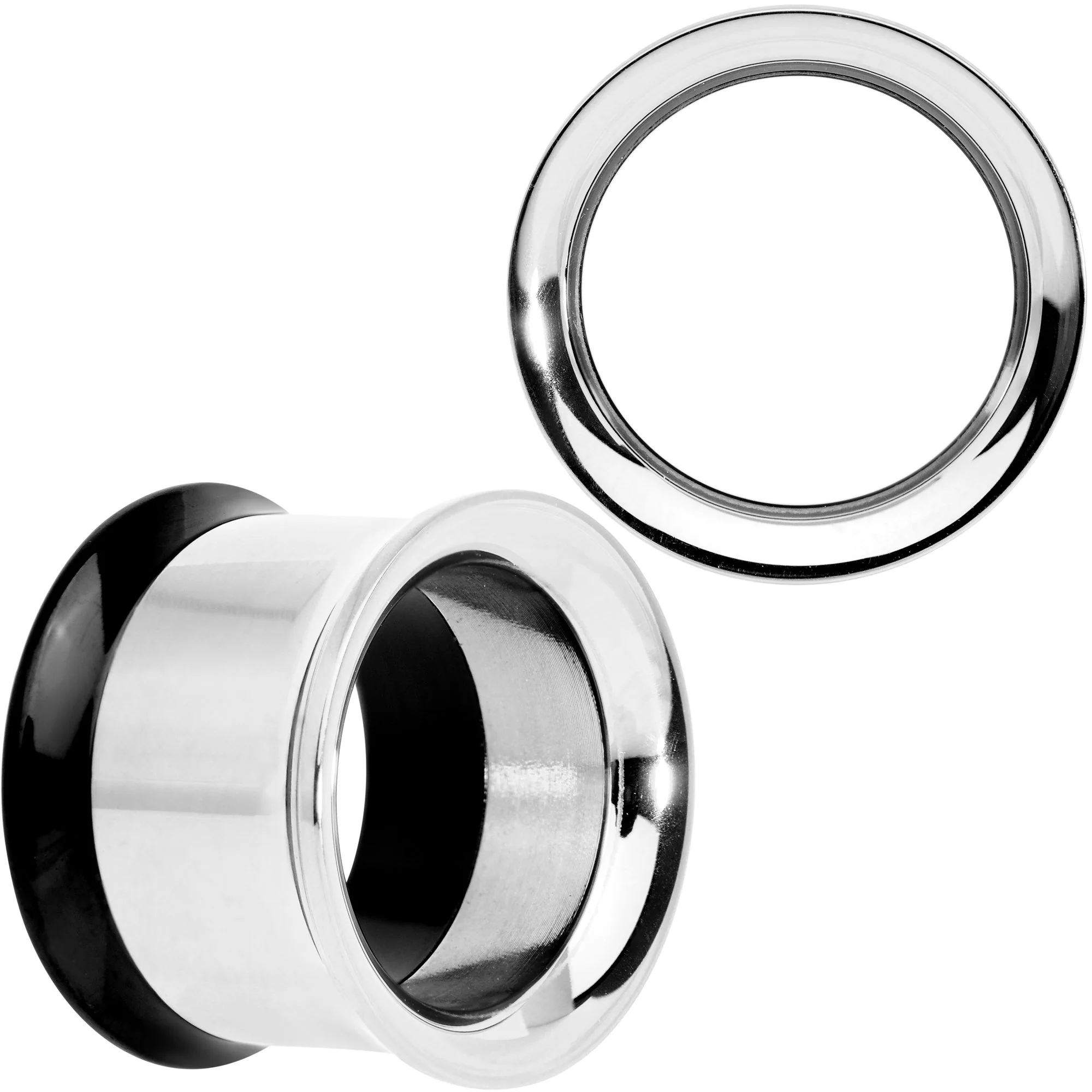 Steel Black Two Tone Screw Fit Tunnel Plug Set 3mm to 16mm - Image 13
