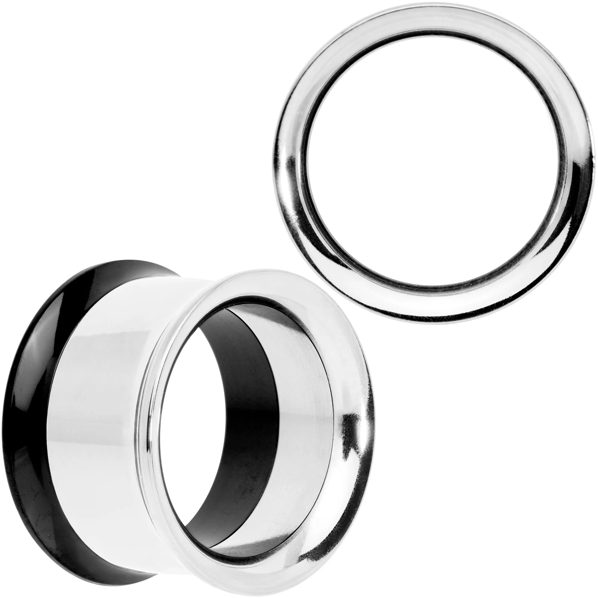 Steel Black Two Tone Screw Fit Tunnel Plug Set 3mm to 16mm - Image 14