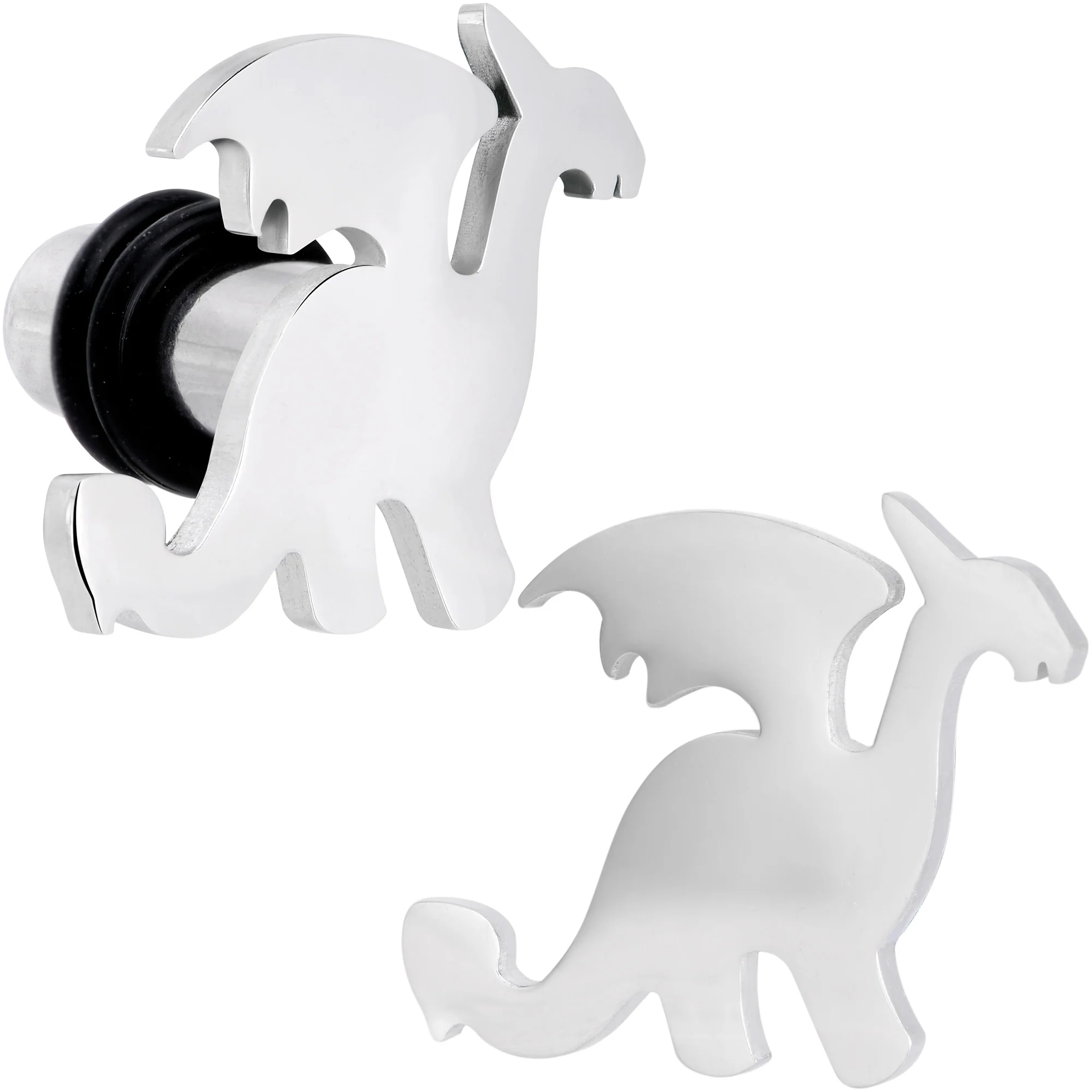 Steel Fantasy Dragon Single Flare Plug Set 14G to 2G - Image 11